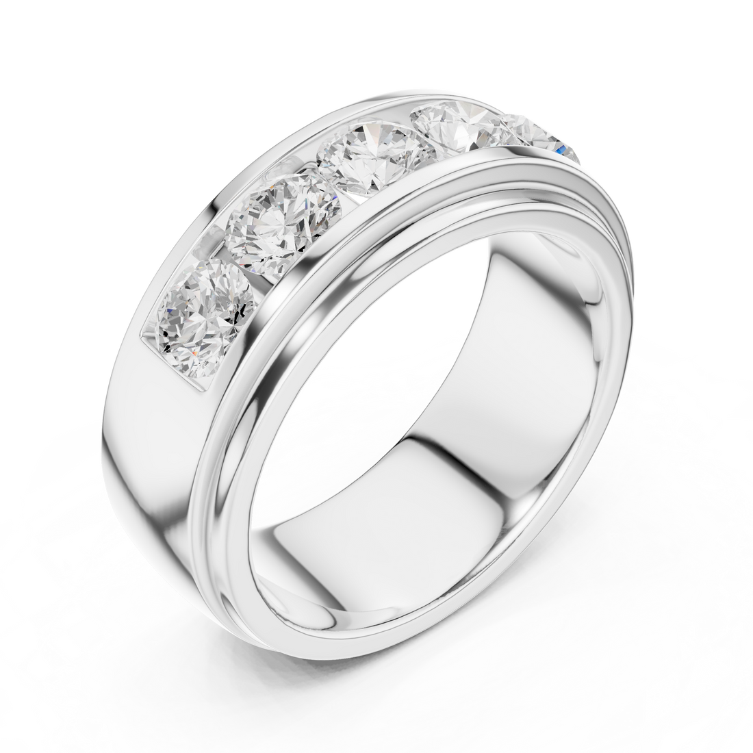 Classic Men’s Lab-Grown Diamond Band – Kiashaa Jewellery