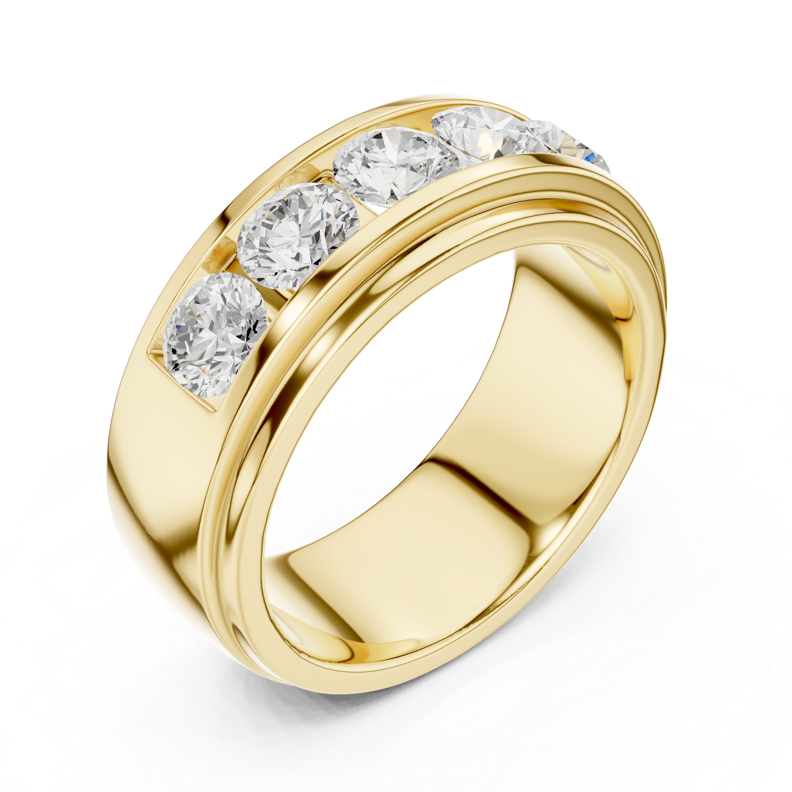 Classic Men’s Lab-Grown Diamond Band – Kiashaa Jewellery