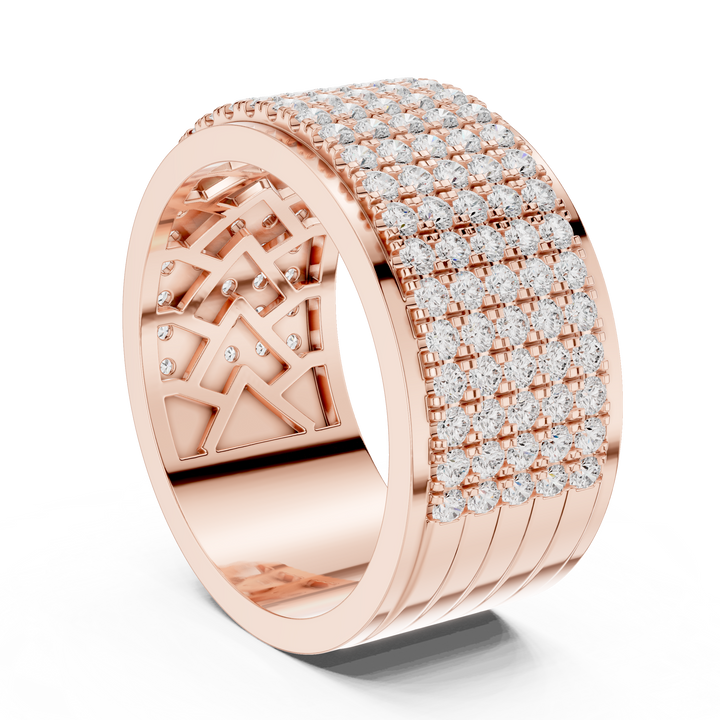 Bold Pavé Lab-Grown Diamond Men’s Band – Kiashaa Jewellery