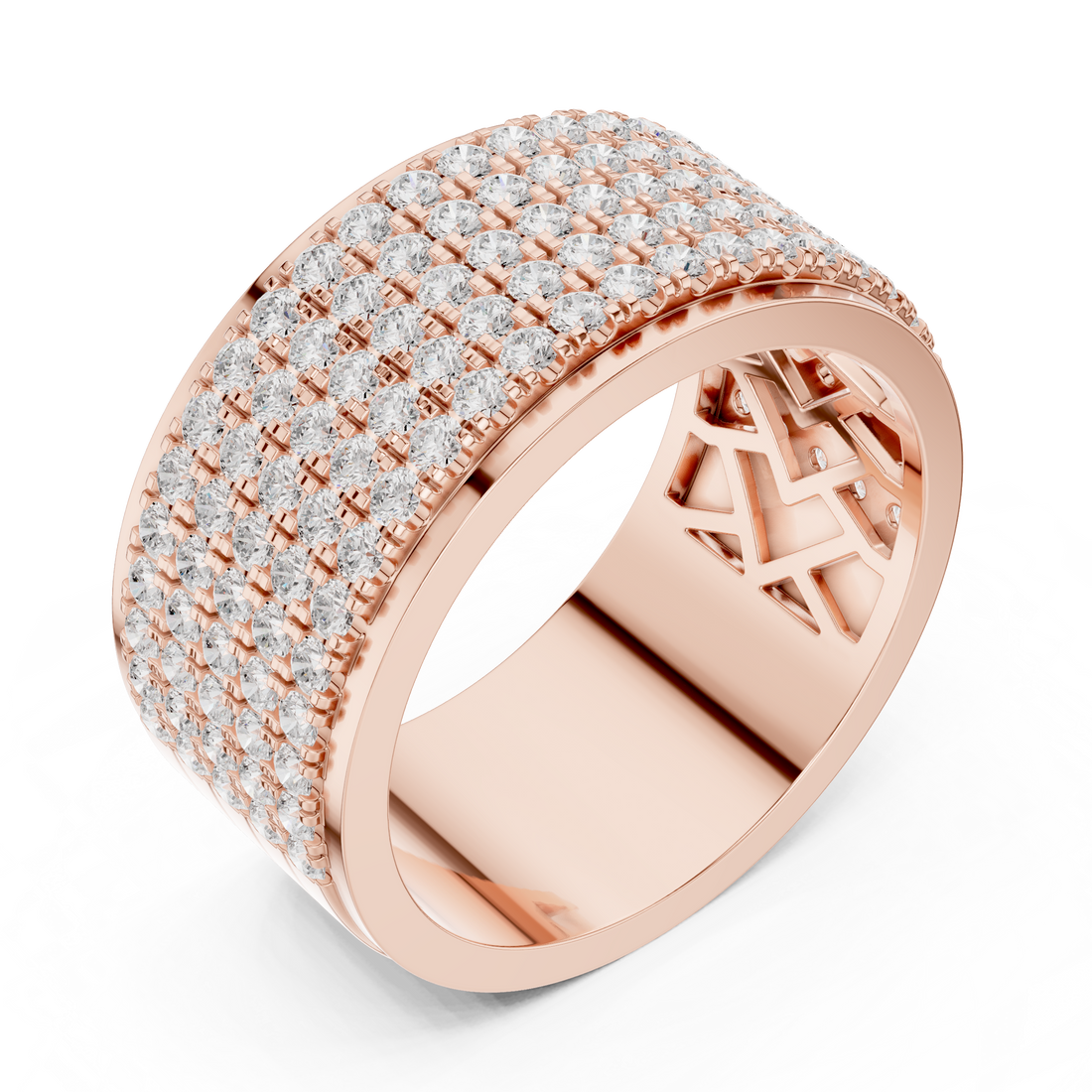 Bold Pavé Lab-Grown Diamond Men’s Band – Kiashaa Jewellery