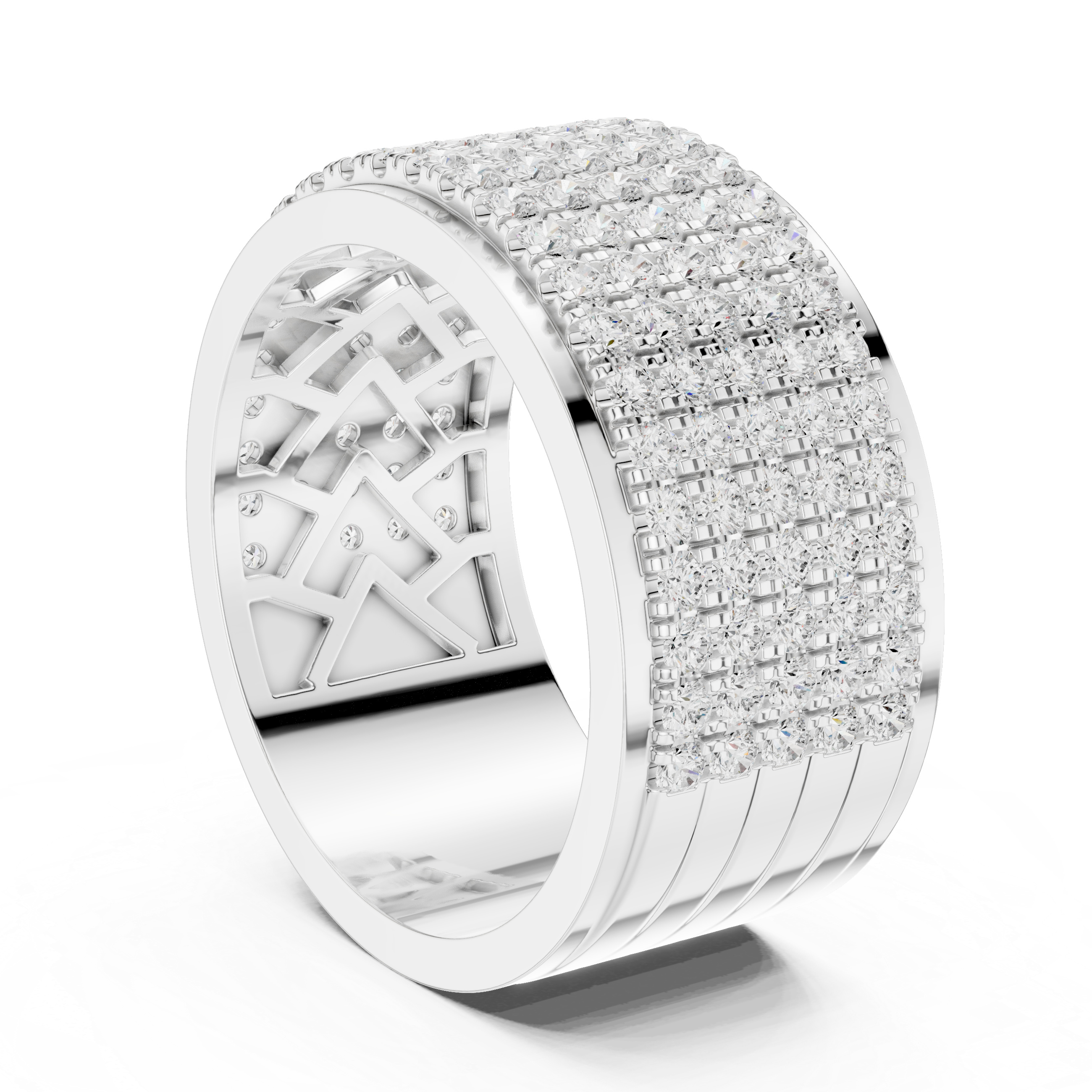 Bold Pavé Lab-Grown Diamond Men’s Band – Kiashaa Jewellery