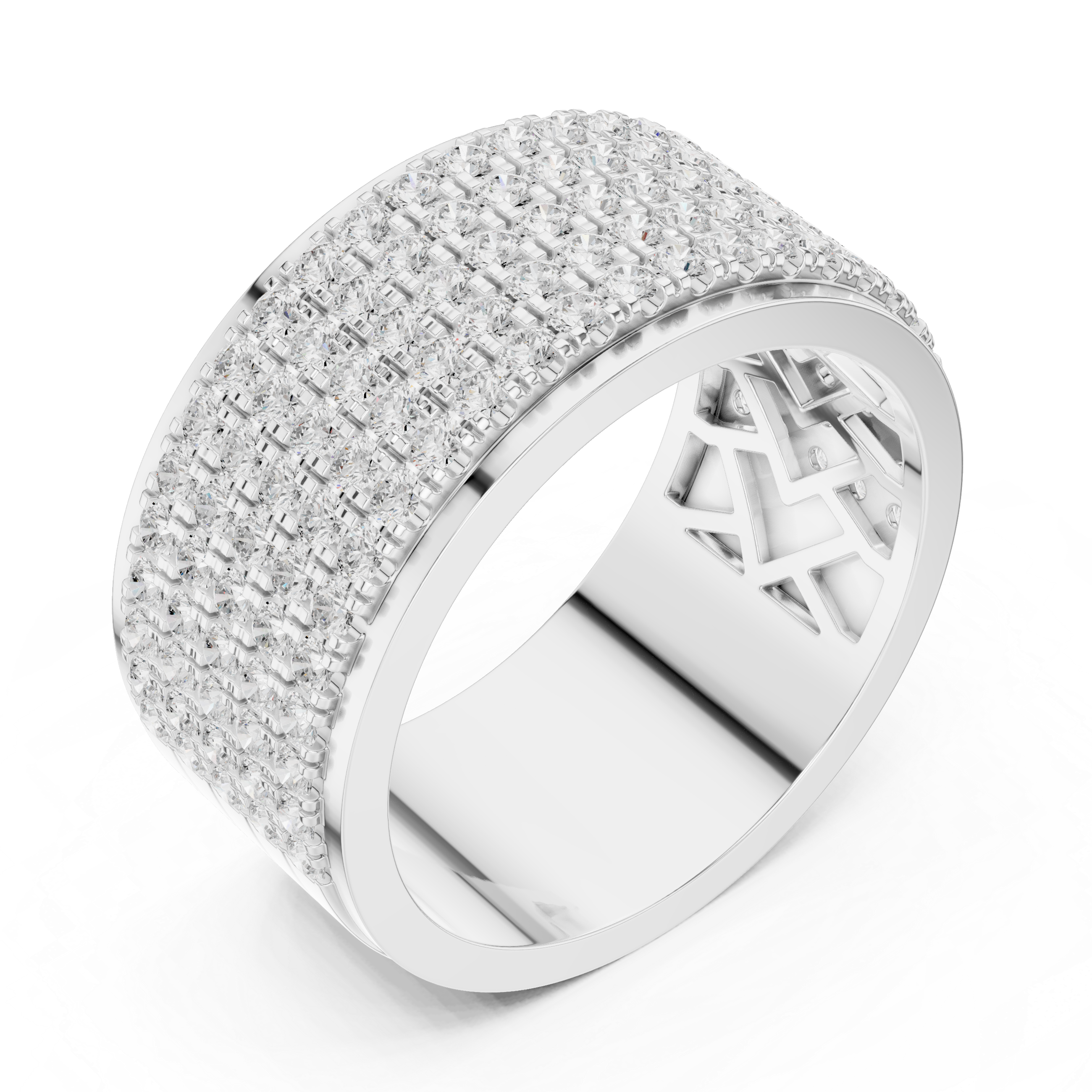 Bold Pavé Lab-Grown Diamond Men’s Band – Kiashaa Jewellery