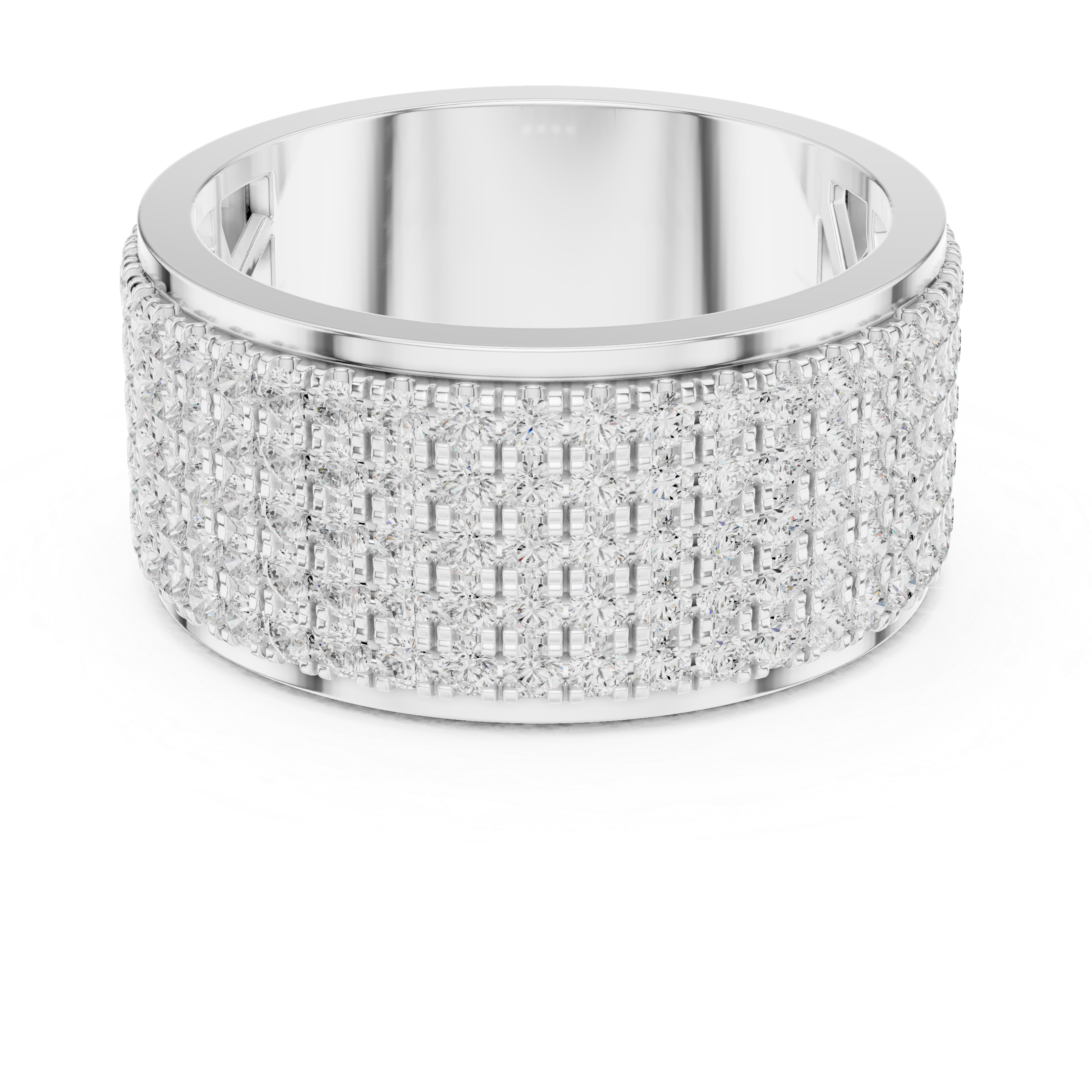 Bold Pavé Lab-Grown Diamond Men’s Band – Kiashaa Jewellery