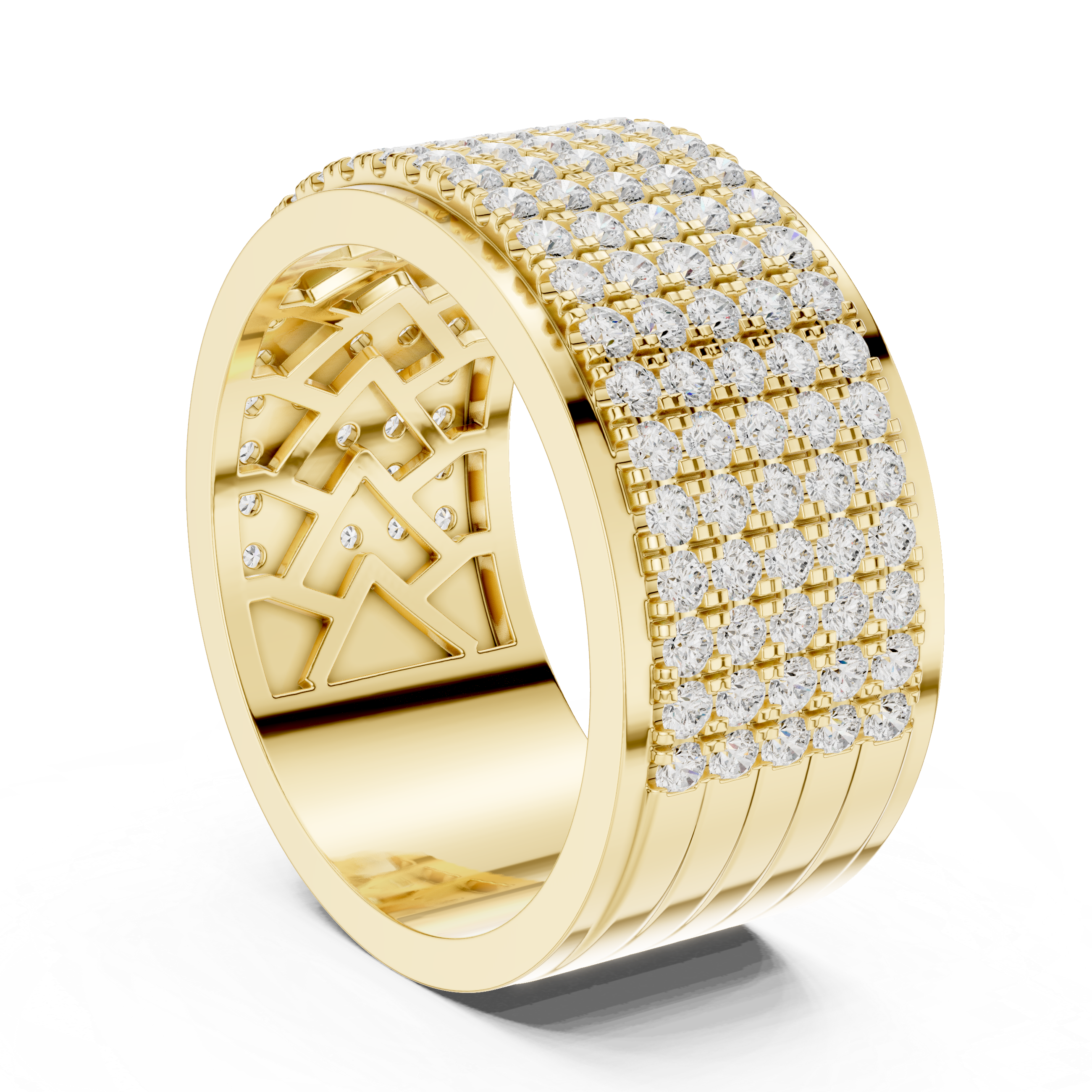 Bold Pavé Lab-Grown Diamond Men’s Band – Kiashaa Jewellery