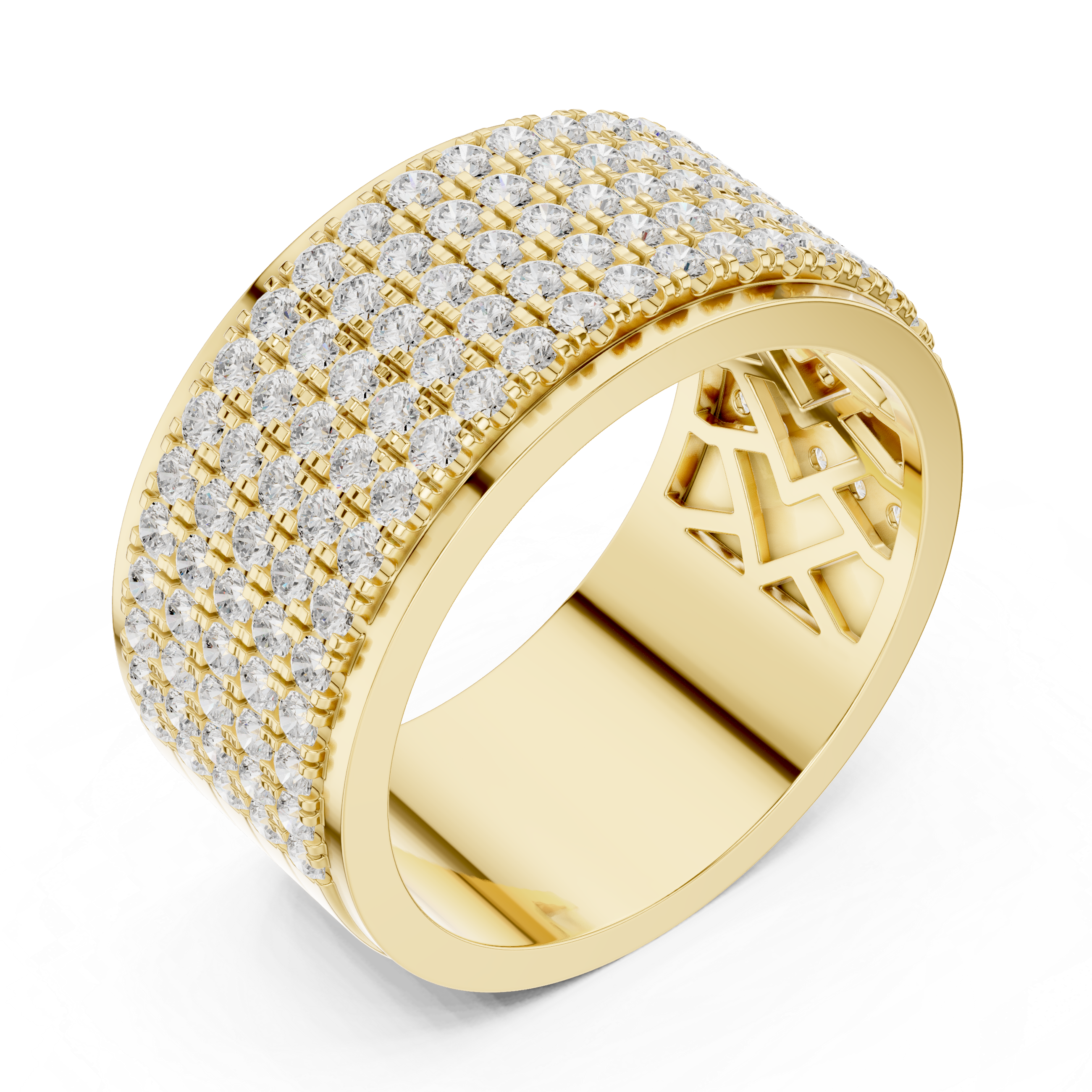 Bold Pavé Lab-Grown Diamond Men’s Band – Kiashaa Jewellery