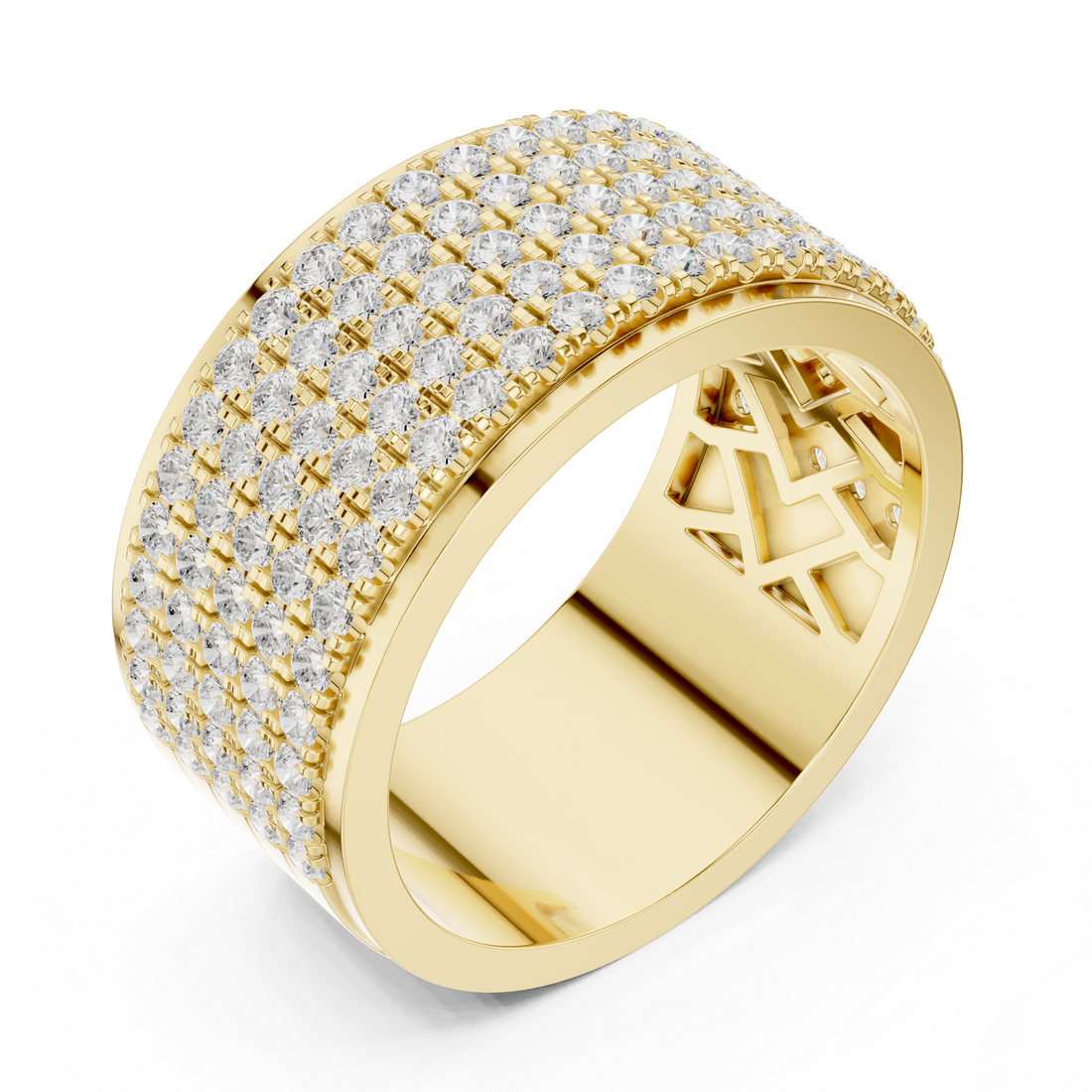Bold Pavé Lab-Grown Diamond Men’s Band – Kiashaa Jewellery