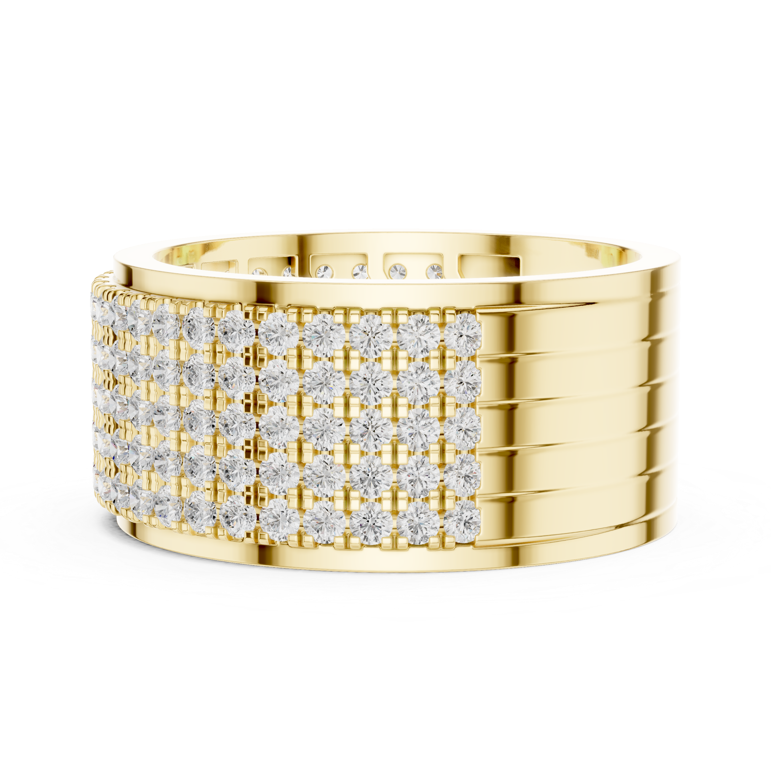 Bold Pavé Lab-Grown Diamond Men’s Band – Kiashaa Jewellery