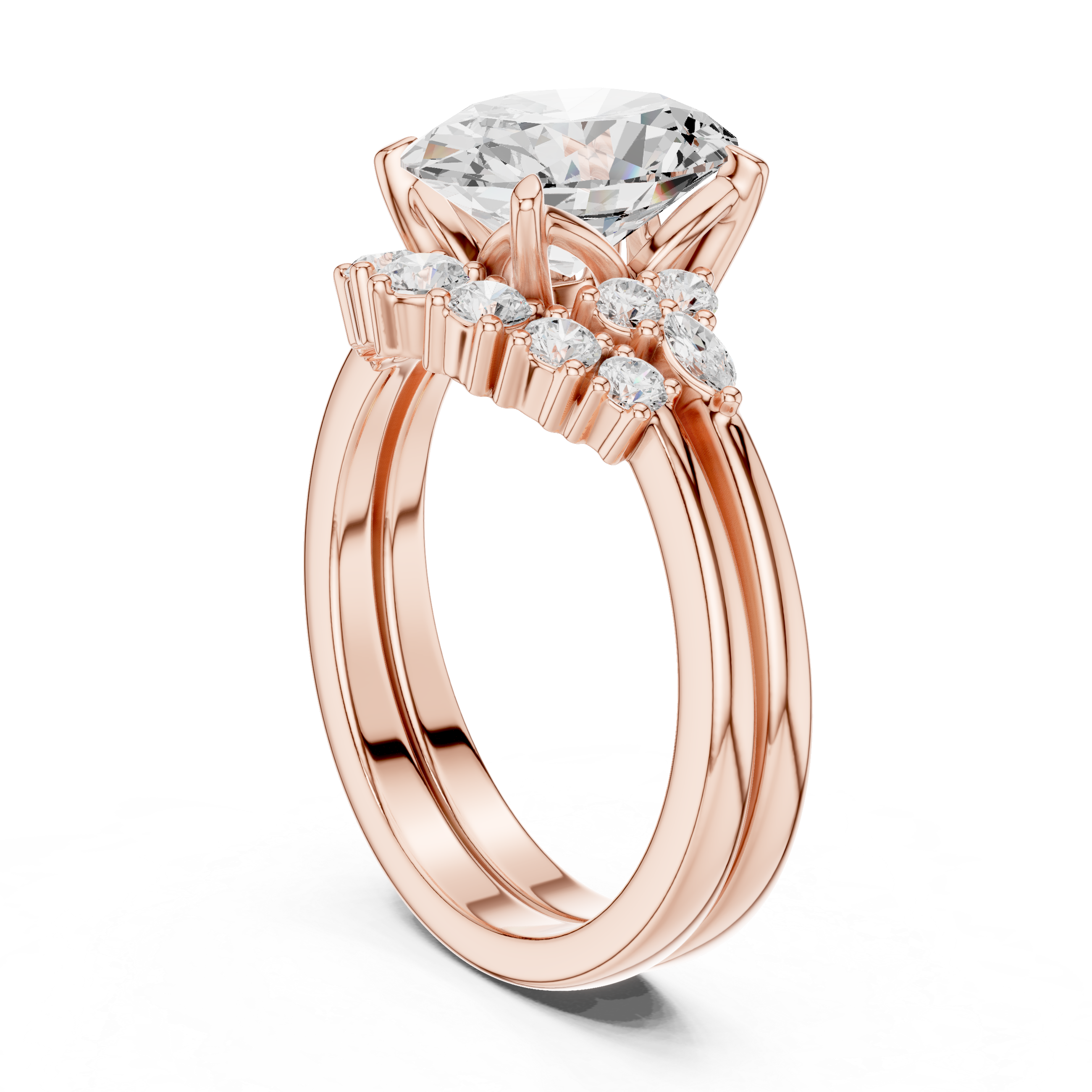 IGI Certified Oval-Cut Lab-Grown Diamond Engagement Ring | 14K & 18K Rose Gold | Kiashaa Jewellery