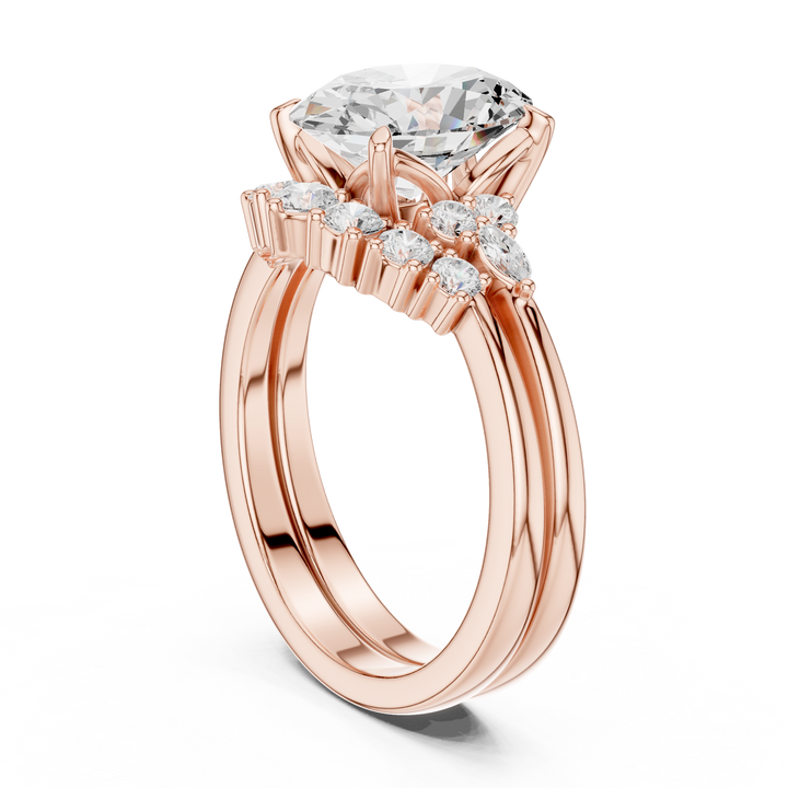 IGI Certified Oval-Cut Lab-Grown Diamond Engagement Ring | 14K & 18K Rose Gold | Kiashaa Jewellery