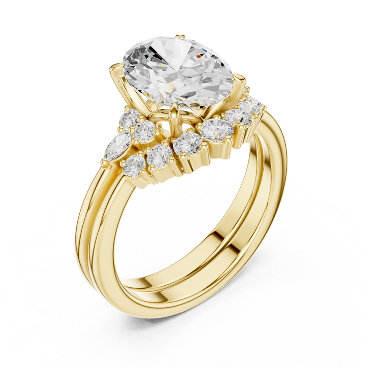 IGI Certified Oval-Cut Lab-Grown Diamond Engagement Ring | 14K & 18K Rose Gold | Kiashaa Jewellery
