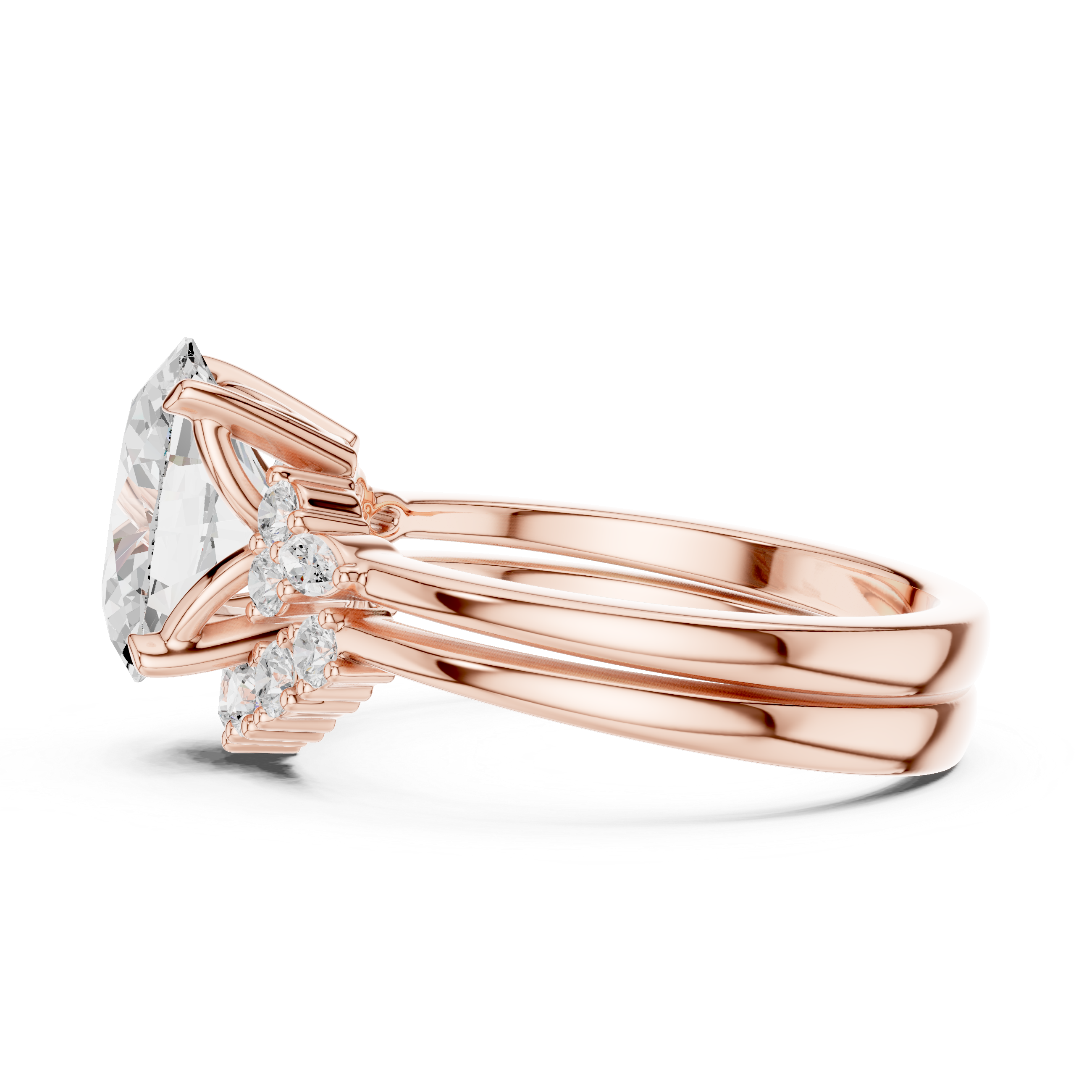 IGI Certified Oval-Cut Lab-Grown Diamond Engagement Ring | 14K & 18K Rose Gold | Kiashaa Jewellery