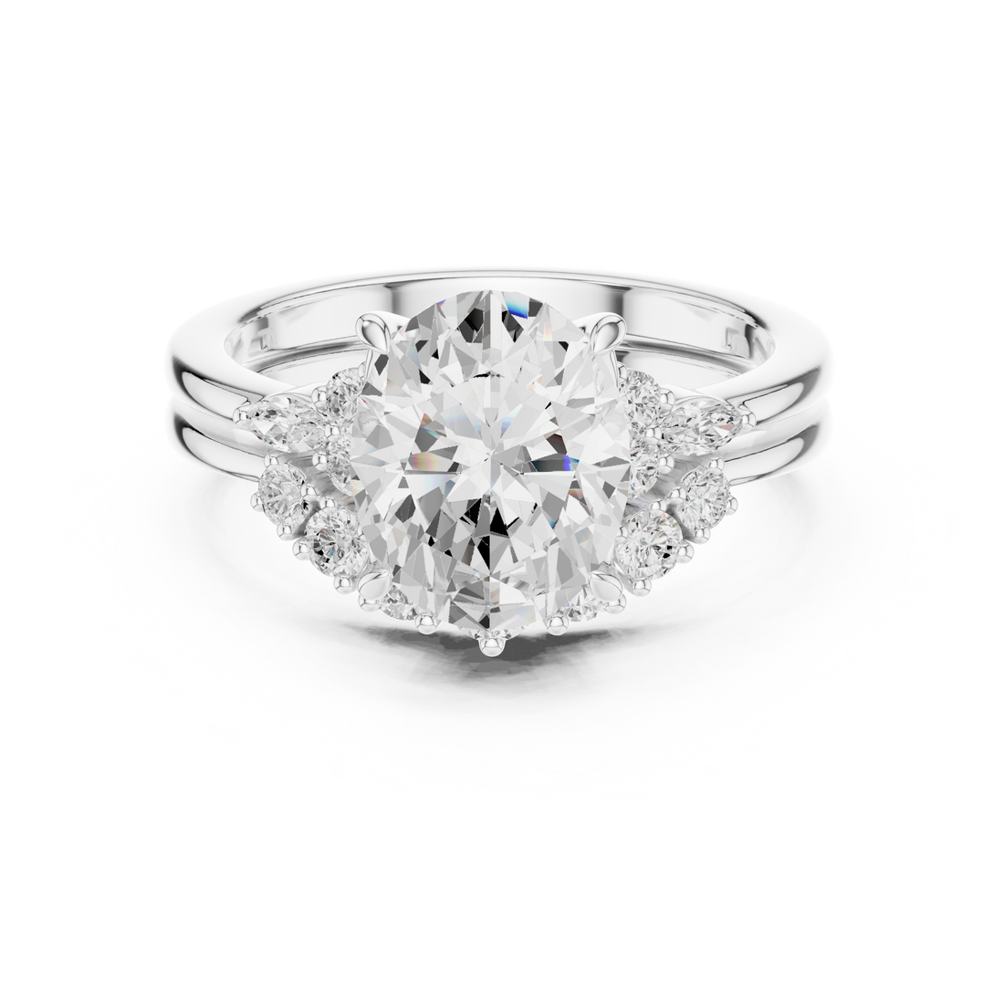 IGI Certified Oval-Cut Lab-Grown Diamond Engagement Ring | 14K & 18K Rose Gold | Kiashaa Jewellery