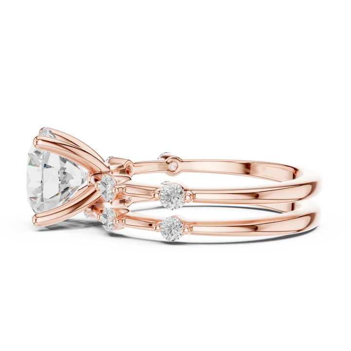 IGI Certified Round-Cut Solitaire Lab-Grown Diamond Ring | 14K & 18K Rose Gold | Kiashaa Jewellery