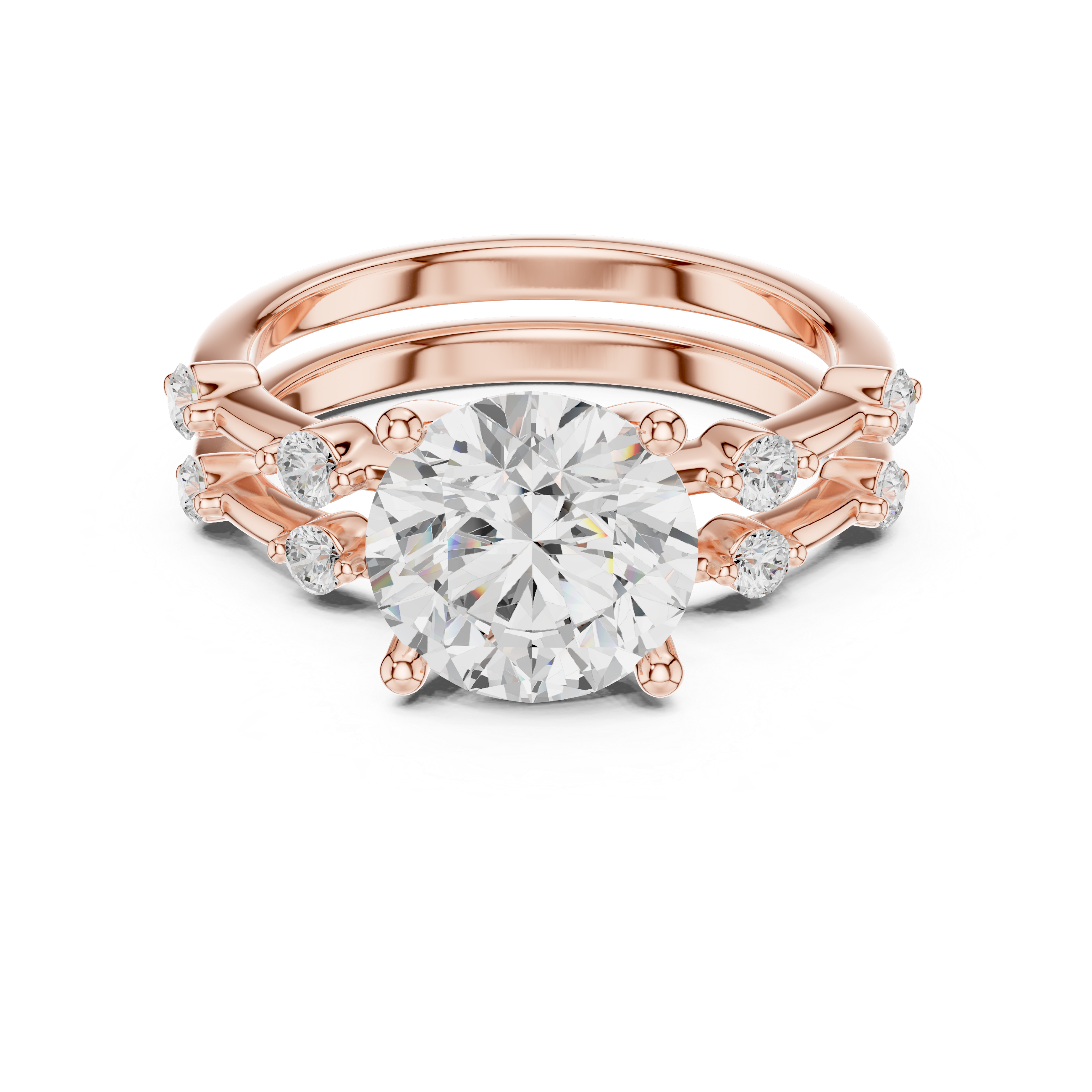 IGI Certified Round-Cut Solitaire Lab-Grown Diamond Ring | 14K & 18K Rose Gold | Kiashaa Jewellery