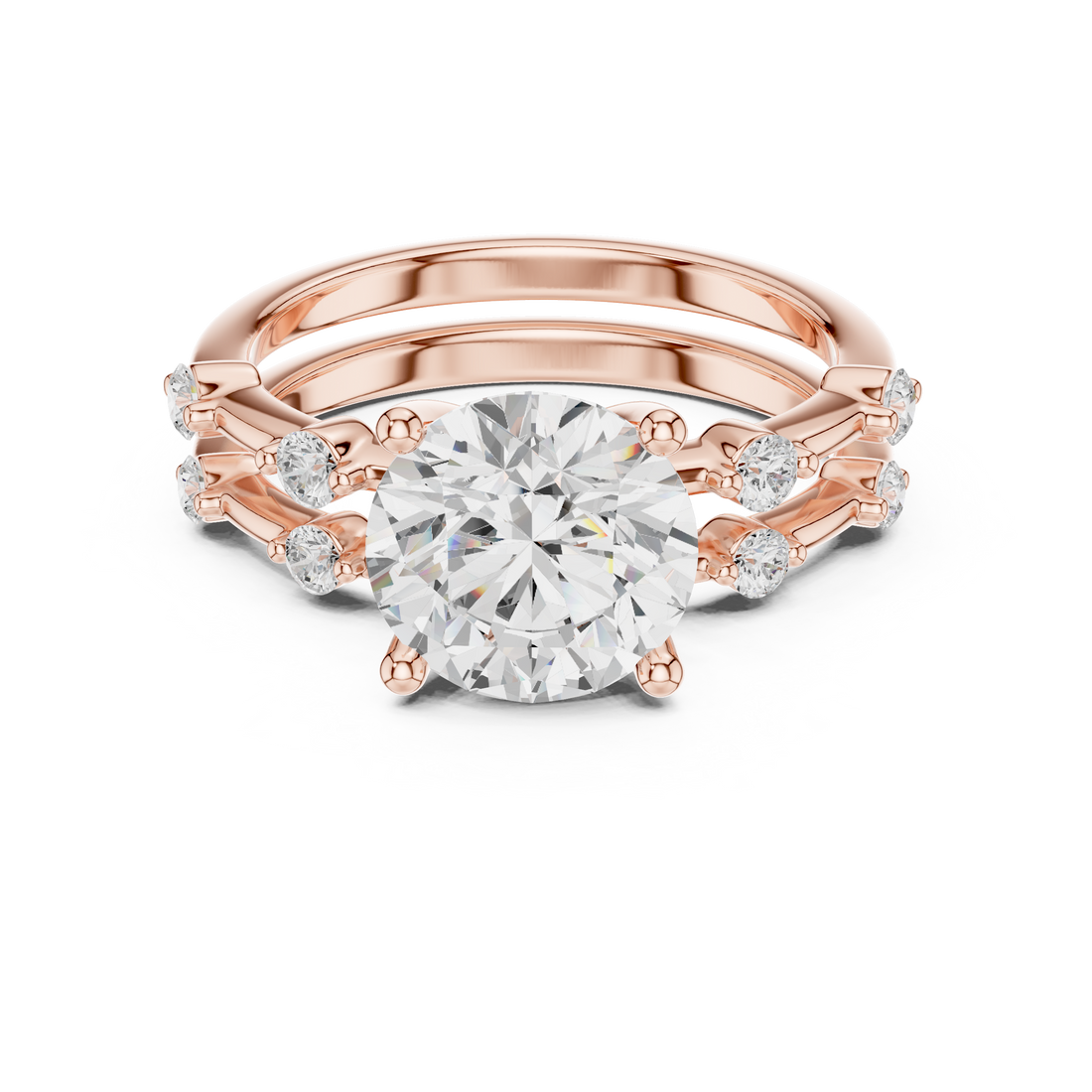 IGI Certified Round-Cut Solitaire Lab-Grown Diamond Ring | 14K & 18K Rose Gold | Kiashaa Jewellery