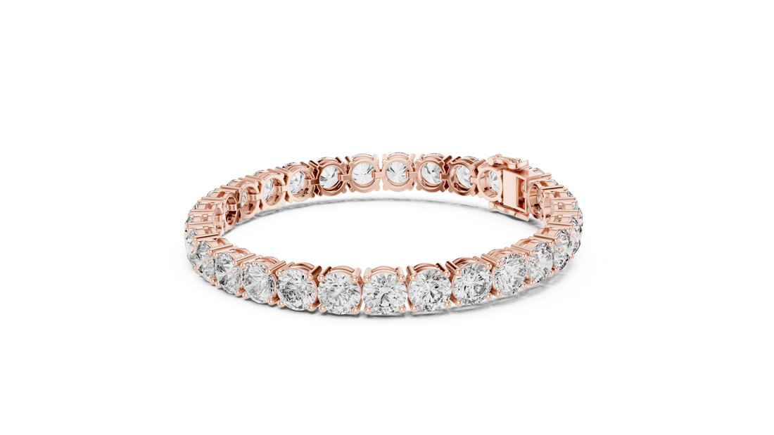 Classic Round Lab-Grown Diamond Bracelet in 14K/18K Gold – Kiashaa Jewellery
