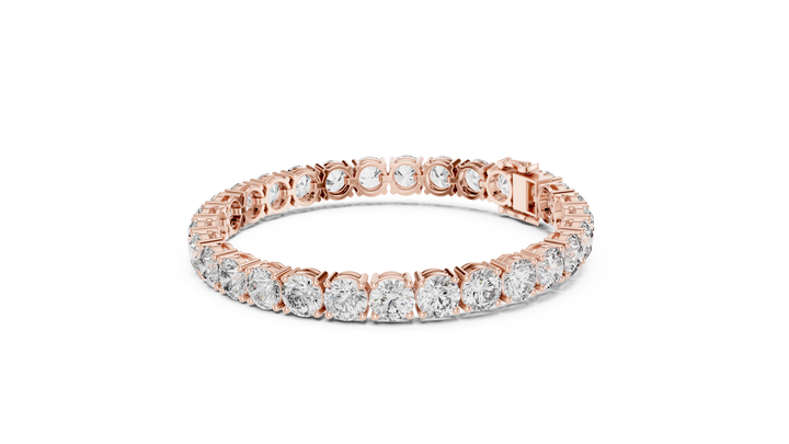 Classic Round Lab-Grown Diamond Bracelet in 14K/18K Gold – Kiashaa Jewellery