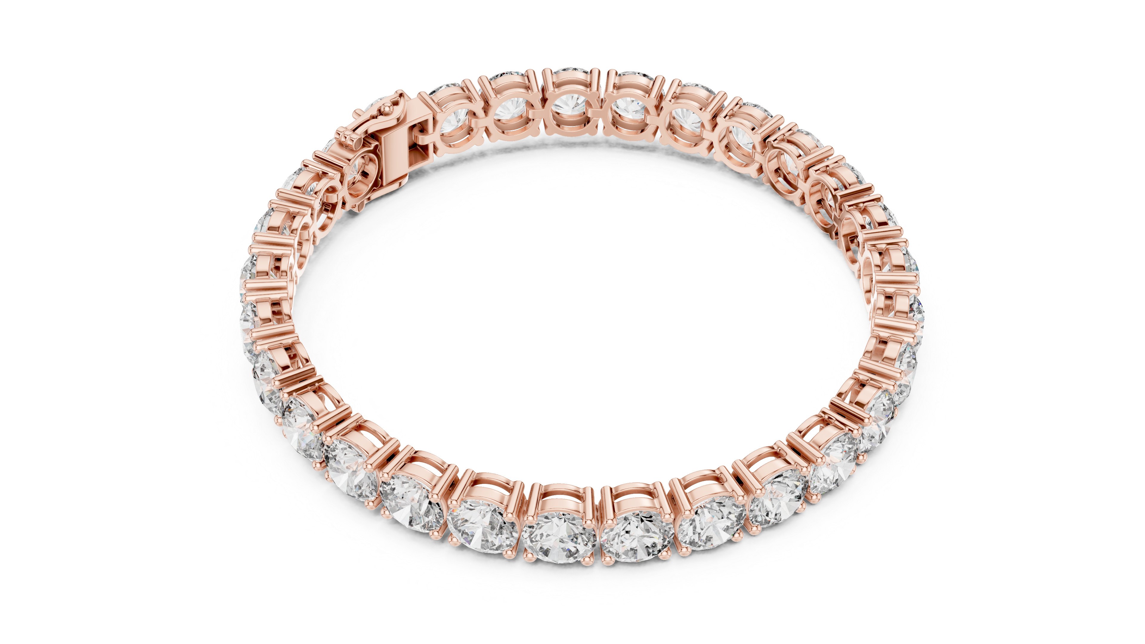 Classic Round Lab-Grown Diamond Bracelet in 14K/18K Gold – Kiashaa Jewellery