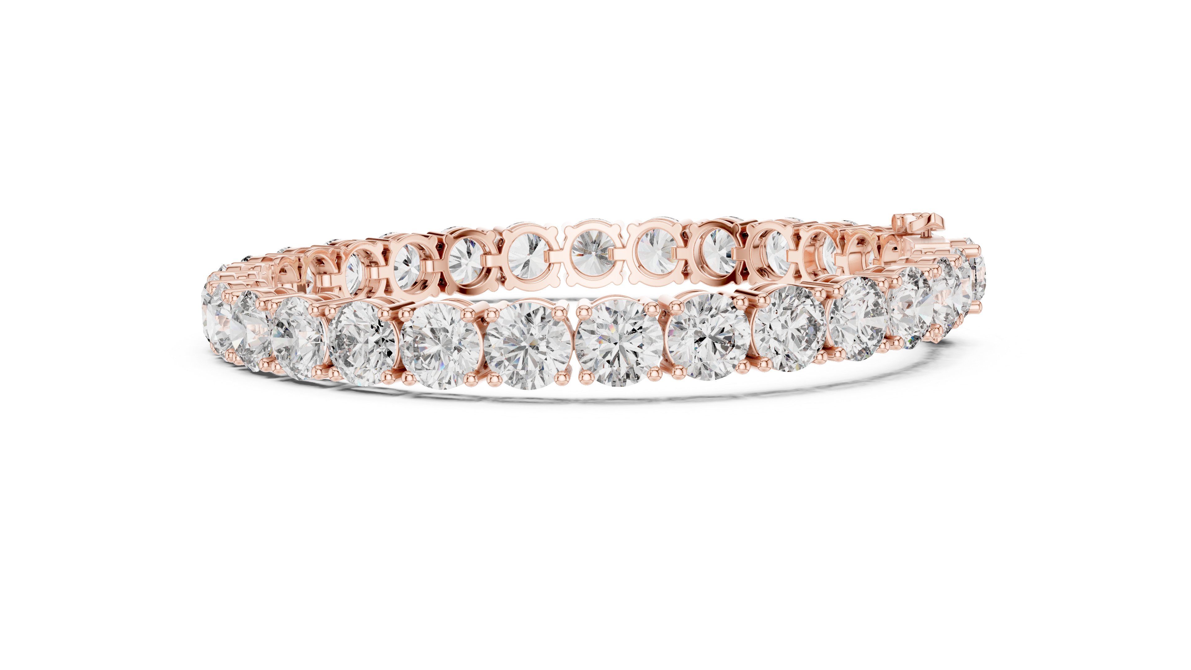 Classic Round Lab-Grown Diamond Bracelet in 14K/18K Gold – Kiashaa Jewellery