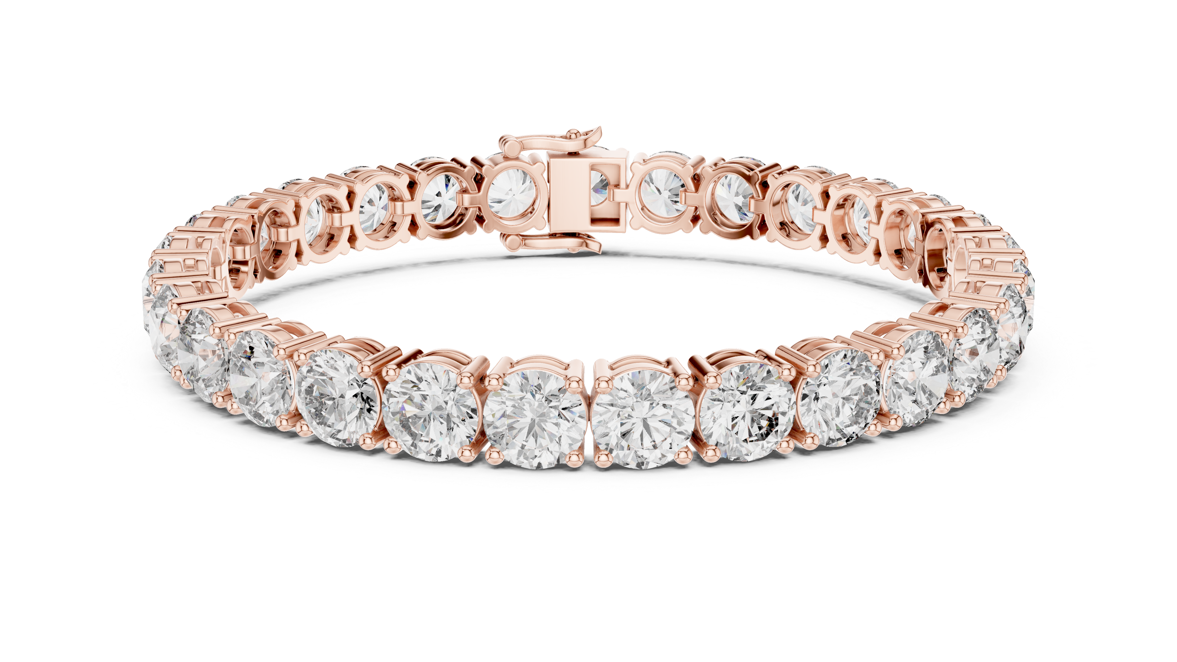 Classic Round Lab-Grown Diamond Bracelet in 14K/18K Gold – Kiashaa Jewellery