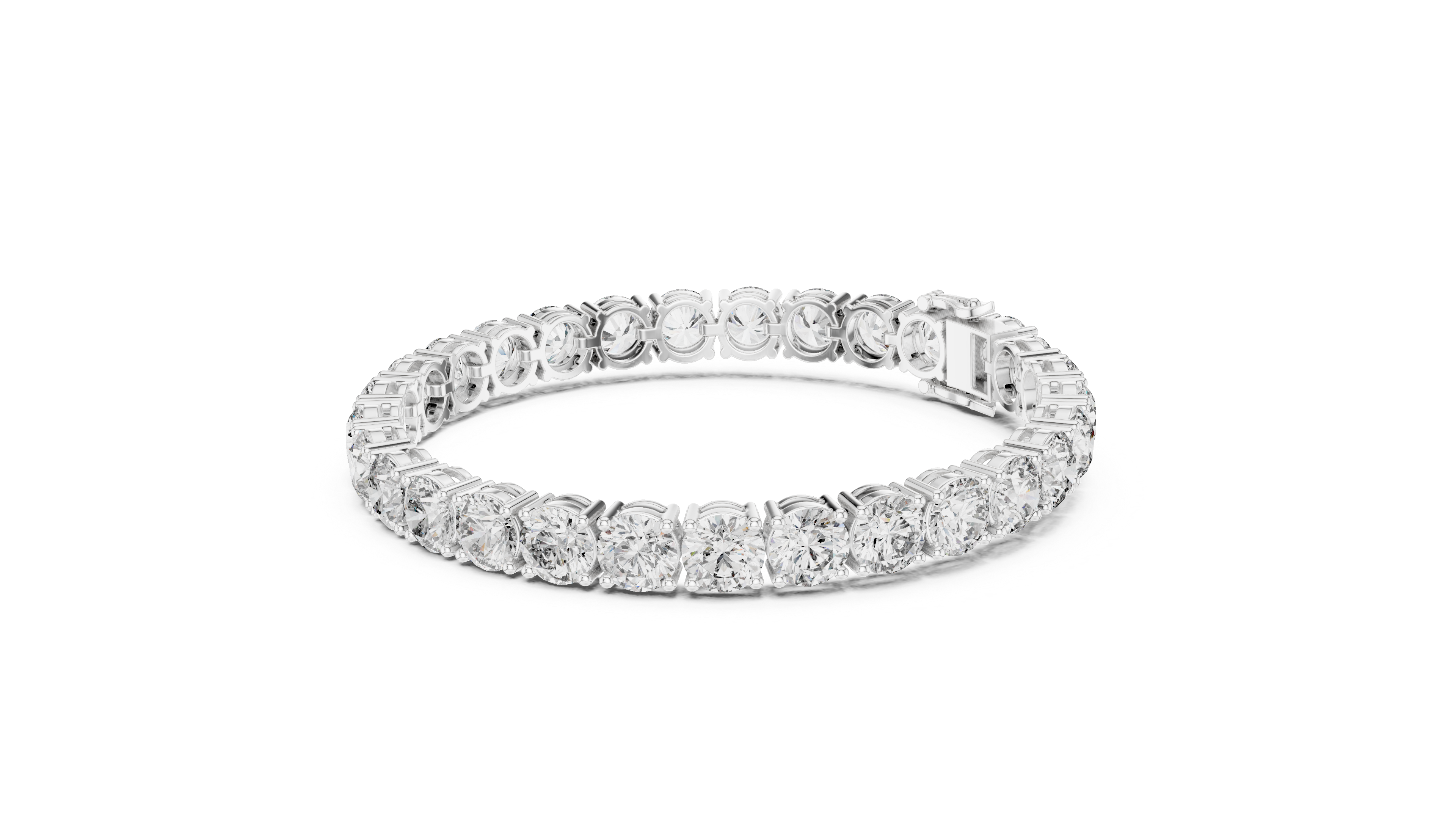 Classic Round Lab-Grown Diamond Bracelet in 14K/18K Gold – Kiashaa Jewellery