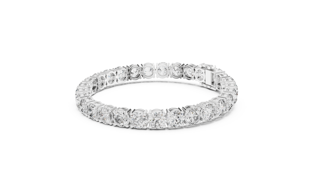 Classic Round Lab-Grown Diamond Bracelet in 14K/18K Gold – Kiashaa Jewellery