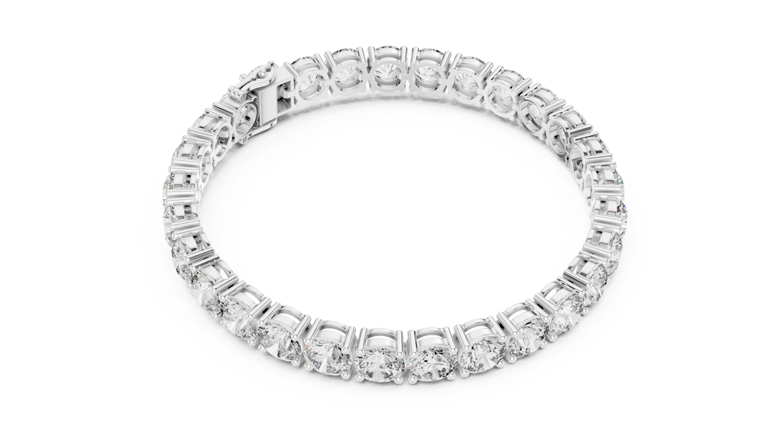 Classic Round Lab-Grown Diamond Bracelet in 14K/18K Gold – Kiashaa Jewellery
