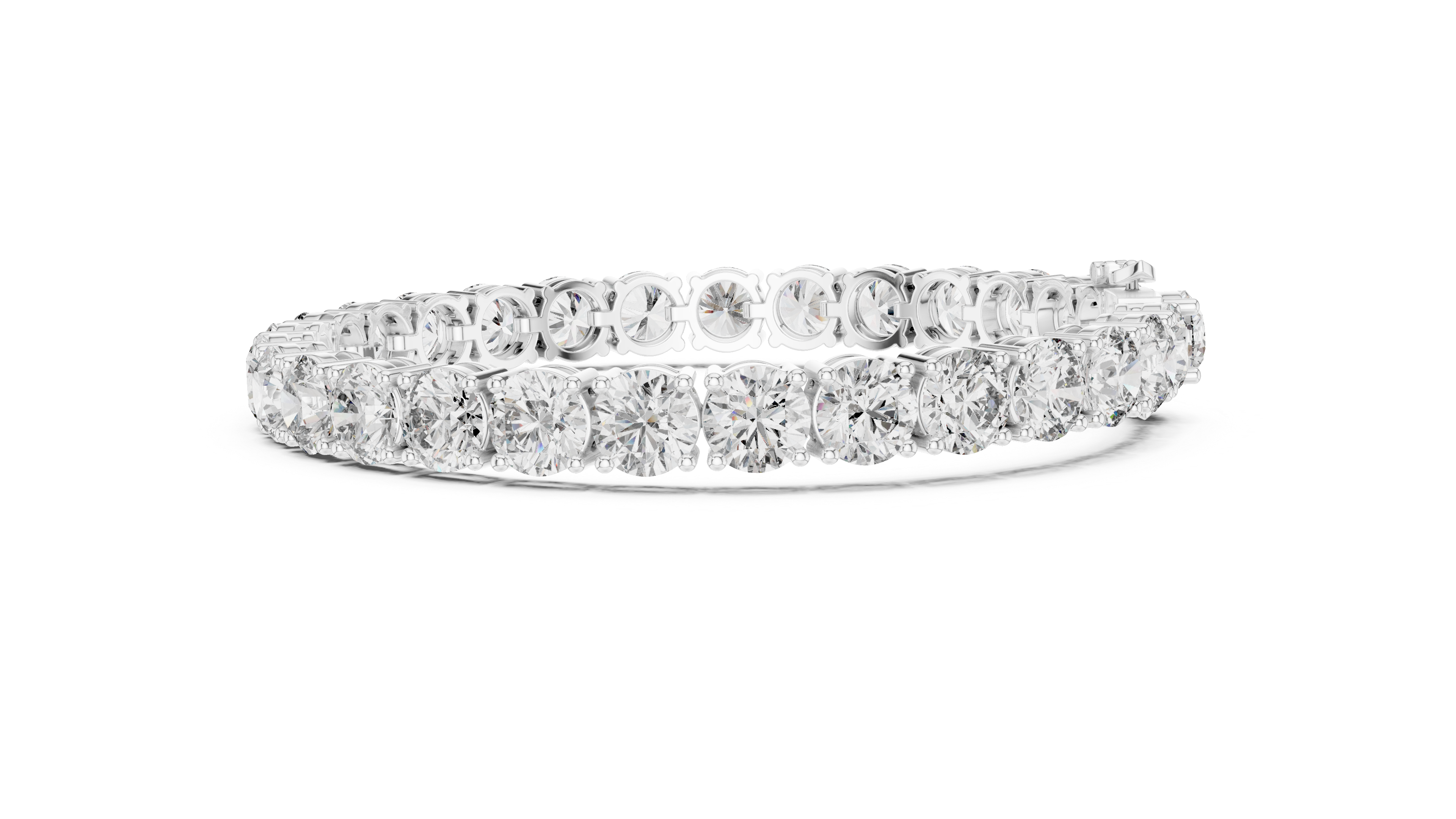Classic Round Lab-Grown Diamond Bracelet in 14K/18K Gold – Kiashaa Jewellery