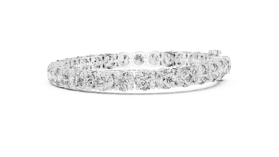 Classic Round Lab-Grown Diamond Bracelet in 14K/18K Gold – Kiashaa Jewellery