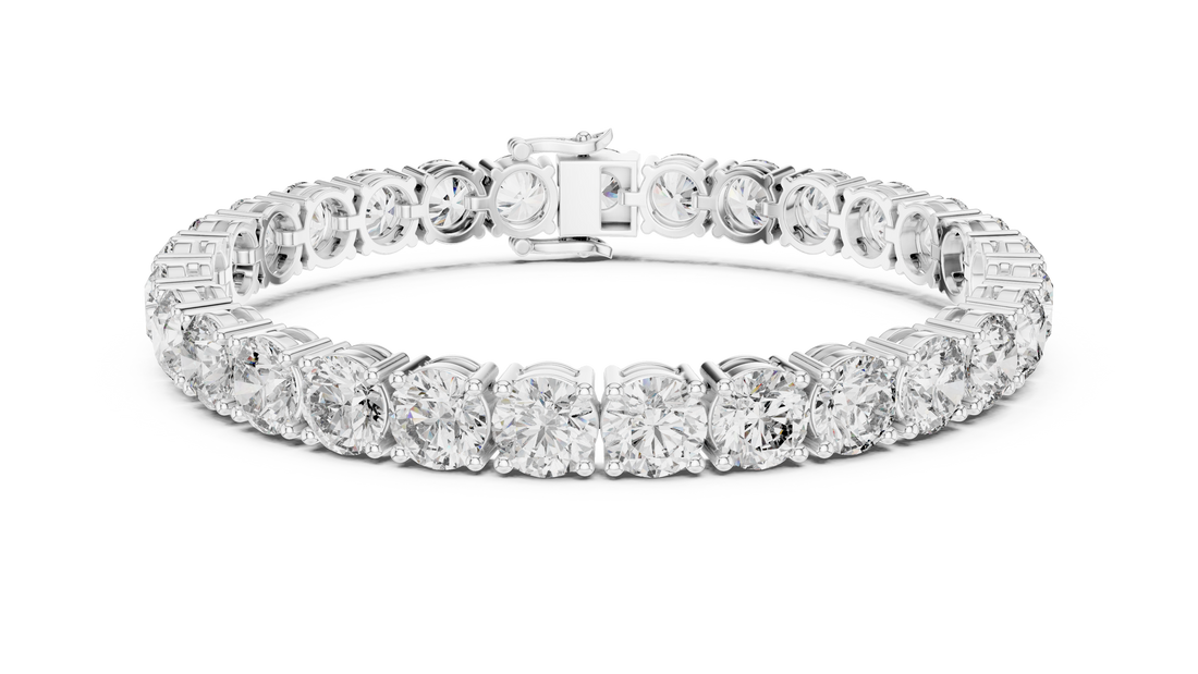 Classic Round Lab-Grown Diamond Bracelet in 14K/18K Gold – Kiashaa Jewellery