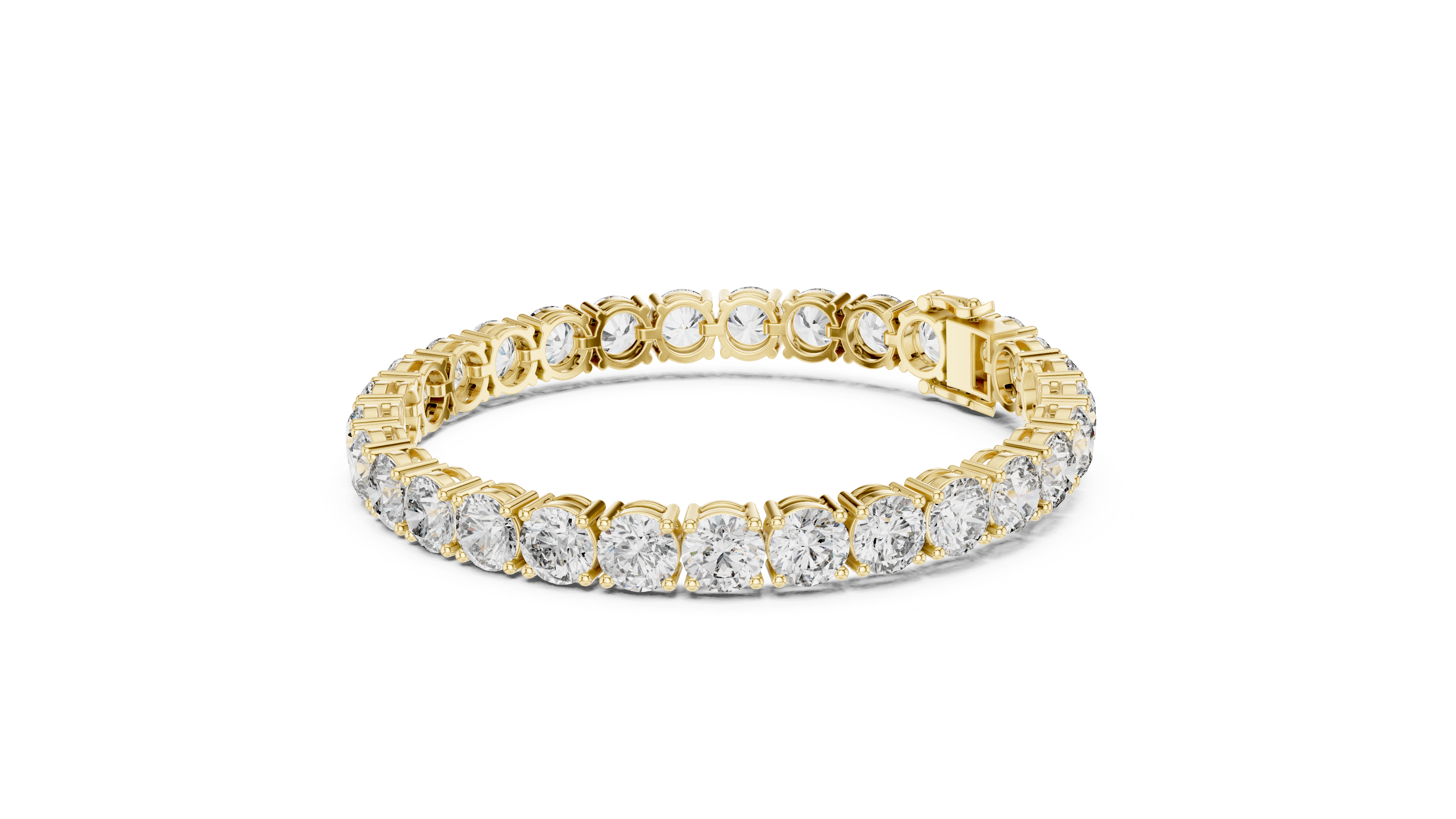 Classic Round Lab-Grown Diamond Bracelet in 14K/18K Gold – Kiashaa Jewellery