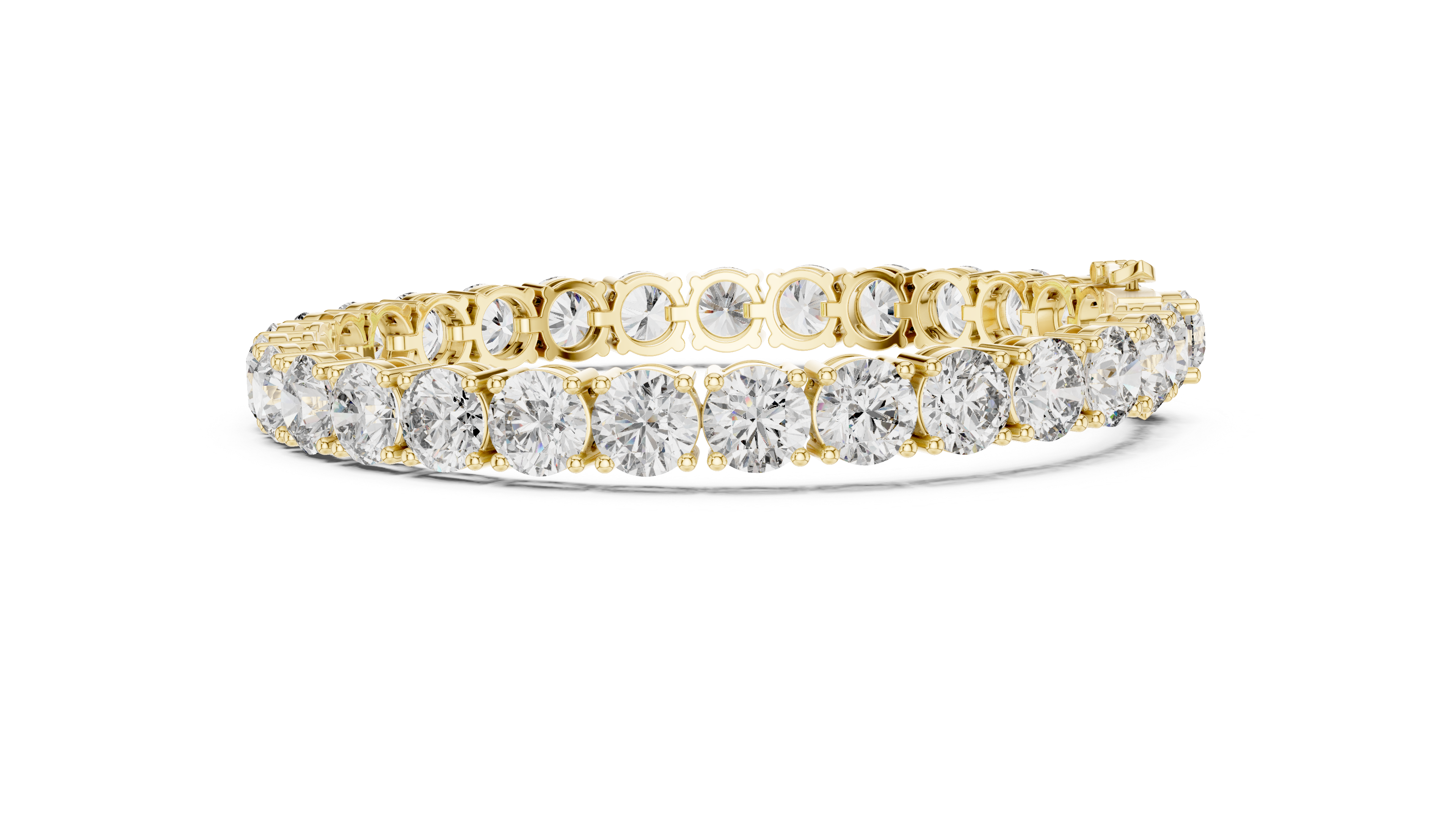 Classic Round Lab-Grown Diamond Bracelet in 14K/18K Gold – Kiashaa Jewellery