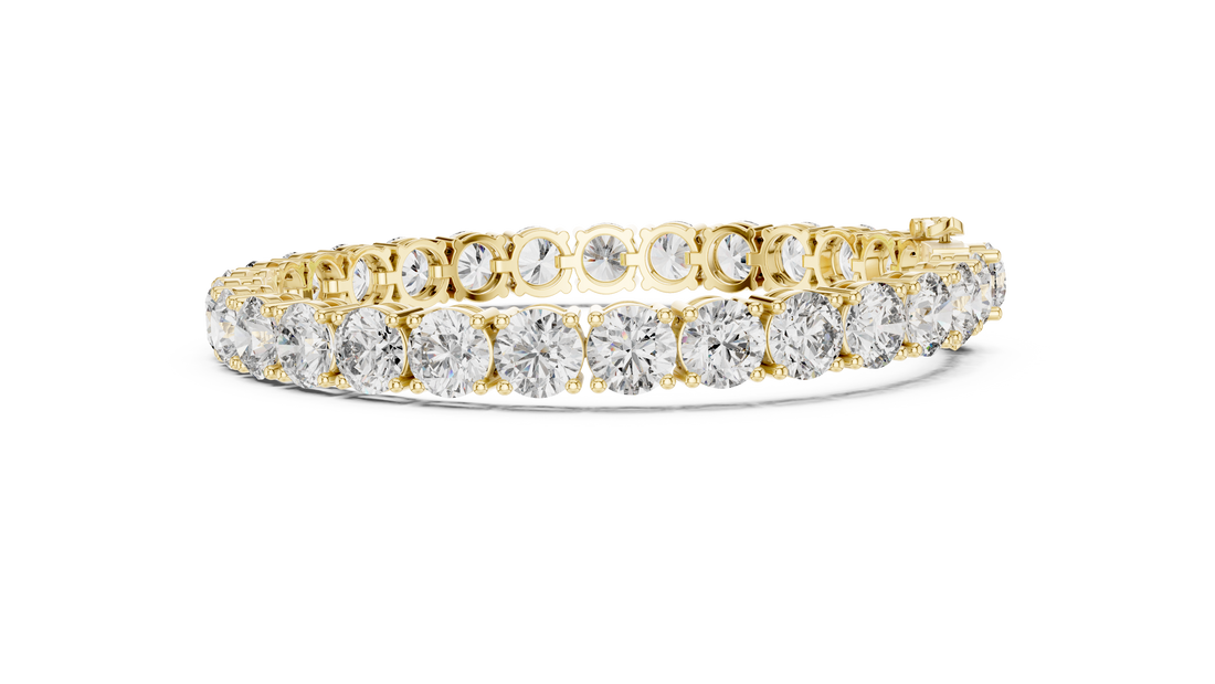 Classic Round Lab-Grown Diamond Bracelet in 14K/18K Gold – Kiashaa Jewellery