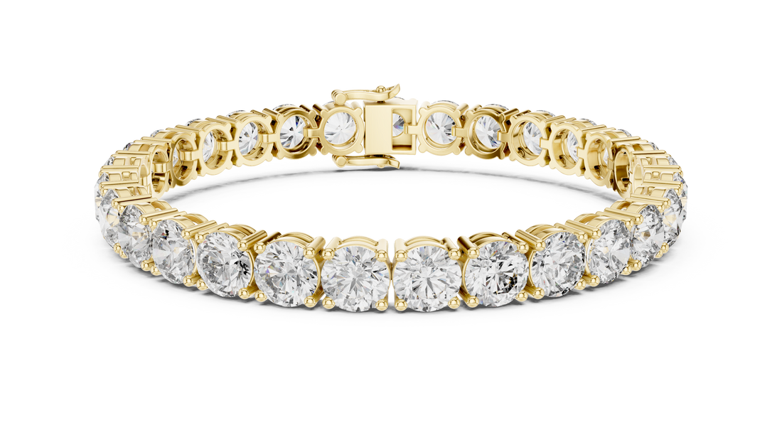 Classic Round Lab-Grown Diamond Bracelet in 14K/18K Gold – Kiashaa Jewellery