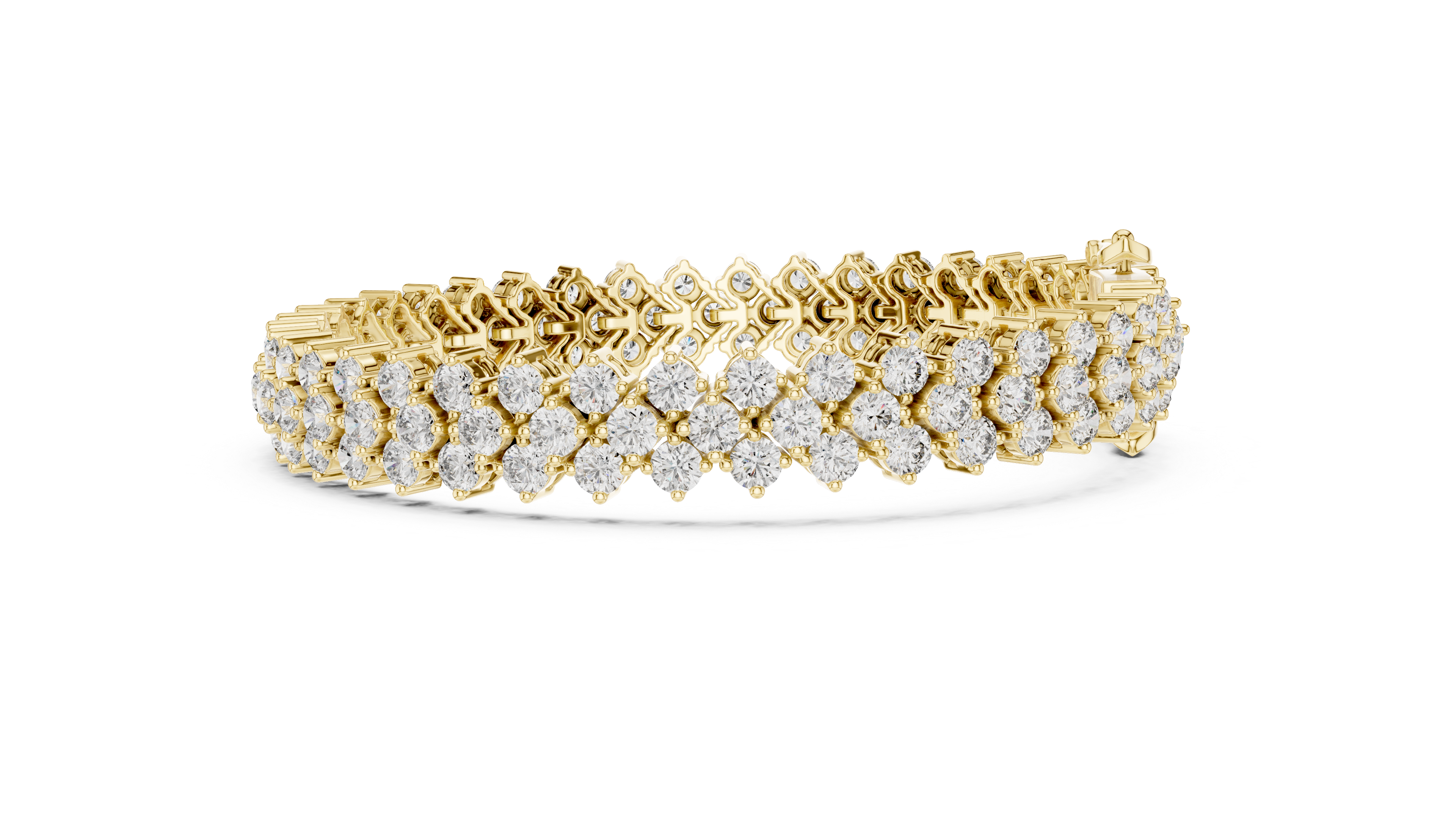 Royal Diamond Cluster Lab-Grown Diamond Bracelet in Rose Gold
