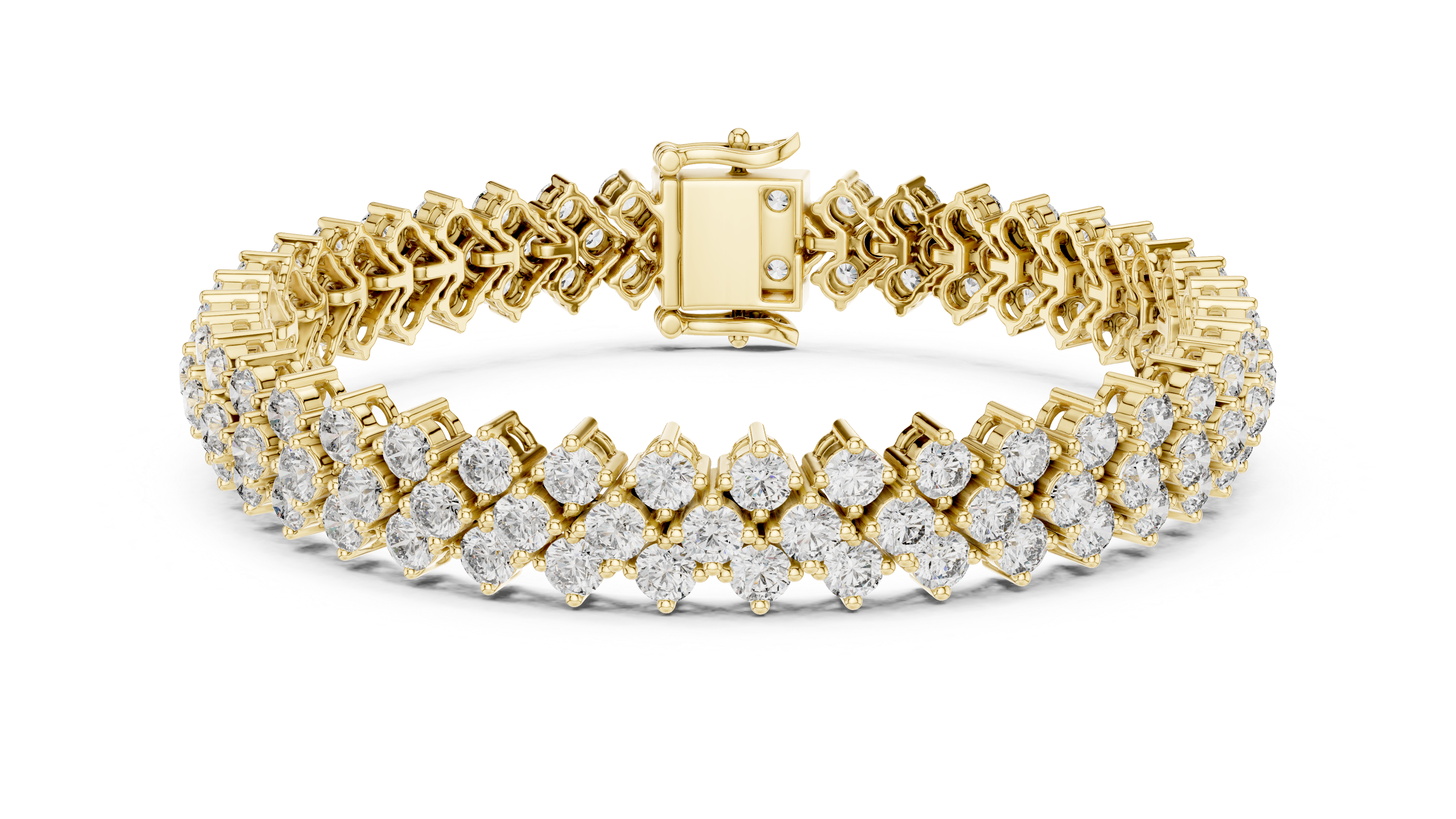 Royal Diamond Cluster Lab-Grown Diamond Bracelet in Rose Gold