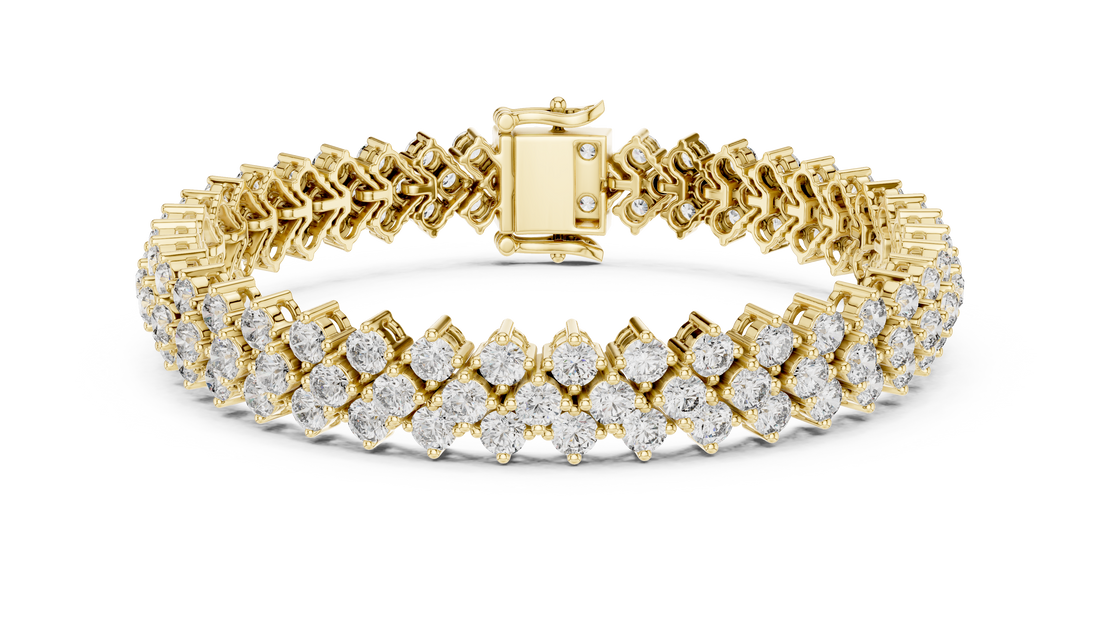 Royal Diamond Cluster Lab-Grown Diamond Bracelet in Rose Gold