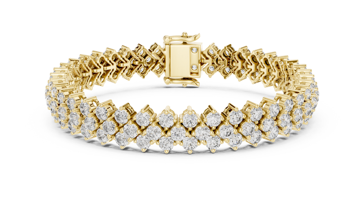 Royal Diamond Cluster Lab-Grown Diamond Bracelet in Rose Gold