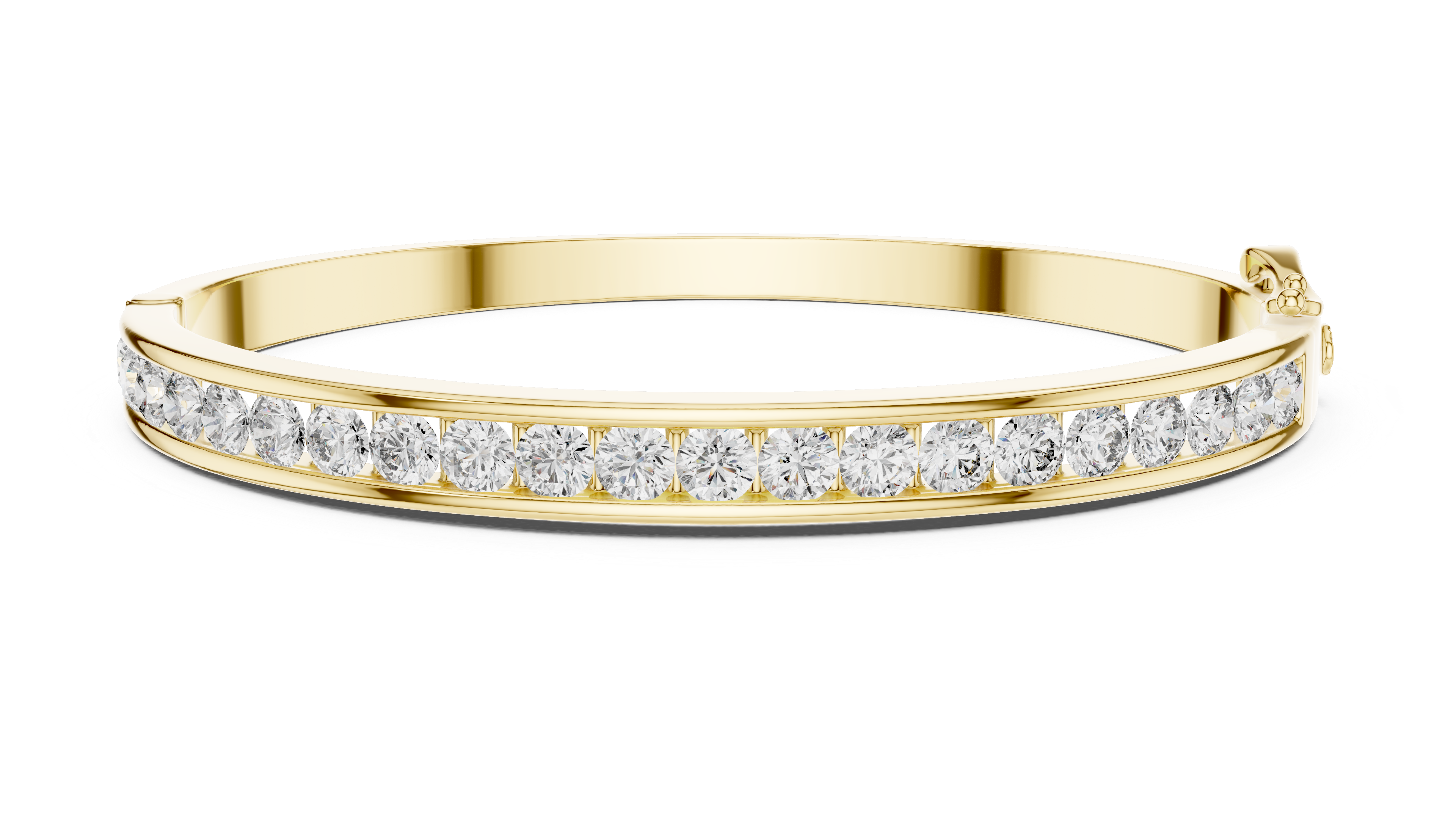 Elegant Lab-Grown Diamond Bangle Bracelet in 14K/18K Rose Gold