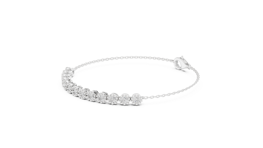 Elegant Lab-Grown Diamond Chain Bracelet in 14K/18K Rose Gold