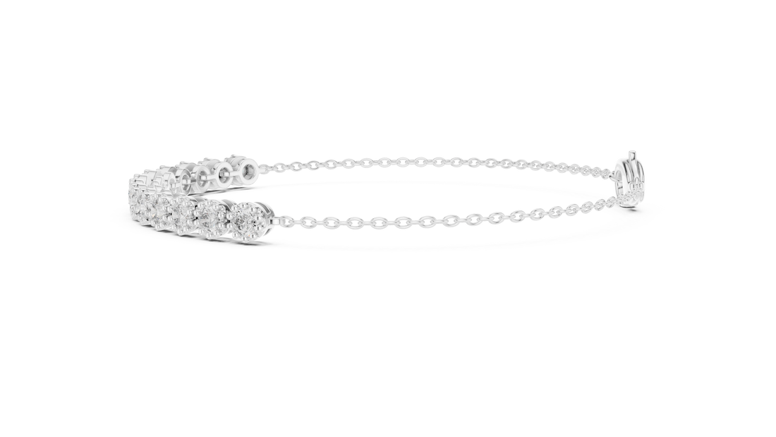 Elegant Lab-Grown Diamond Chain Bracelet in 14K/18K Rose Gold