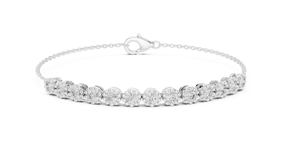 Elegant Lab-Grown Diamond Chain Bracelet in 14K/18K Rose Gold