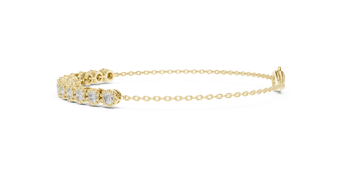 Elegant Lab-Grown Diamond Chain Bracelet in 14K/18K Rose Gold