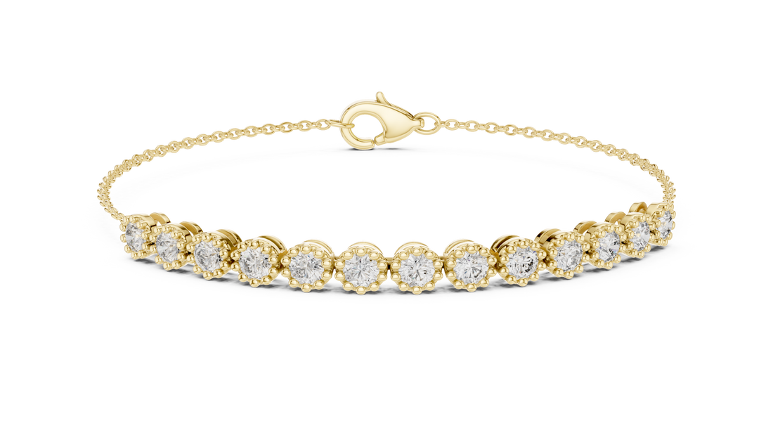 Elegant Lab-Grown Diamond Chain Bracelet in 14K/18K Rose Gold