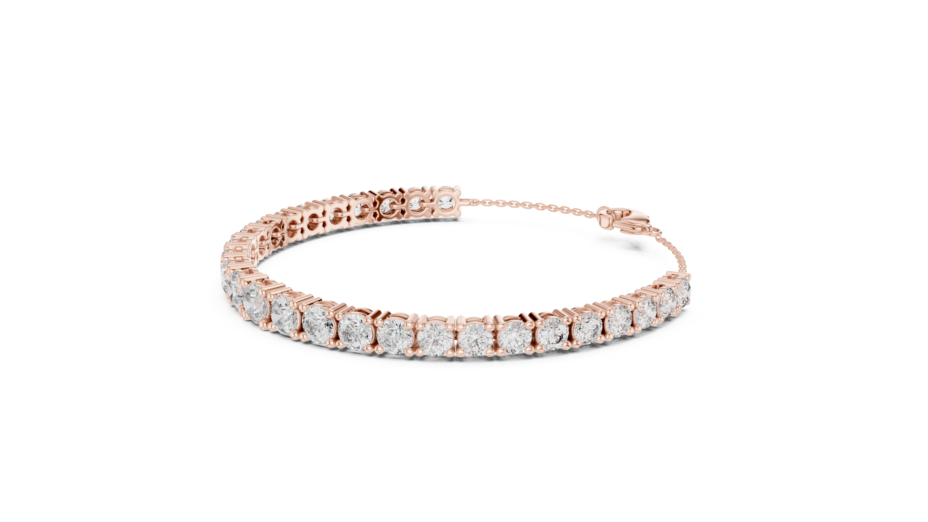 Classic Lab-Grown Diamond Tennis Bracelet in 14K/18K Rose Gold