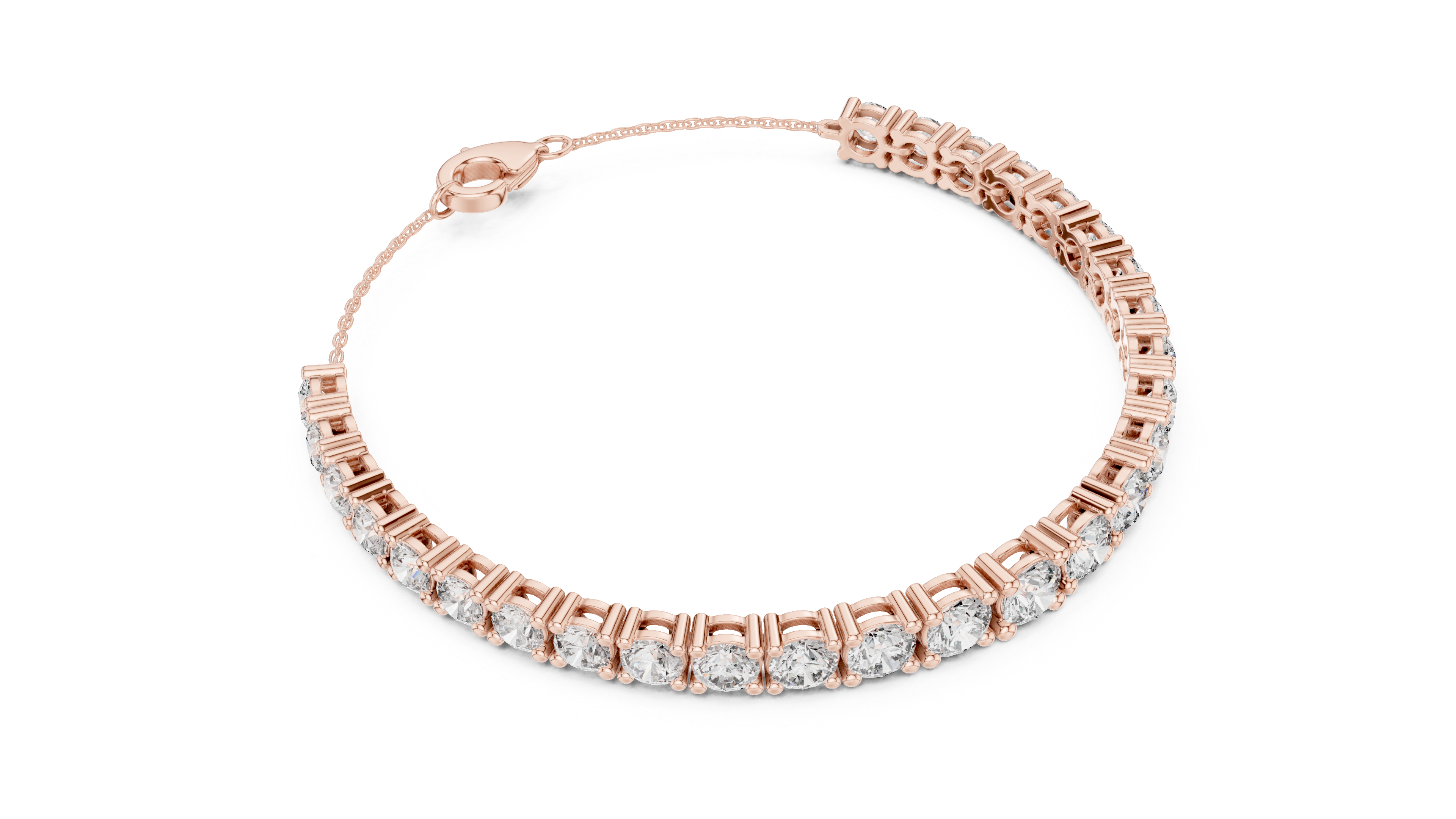 Classic Lab-Grown Diamond Tennis Bracelet in 14K/18K Rose Gold