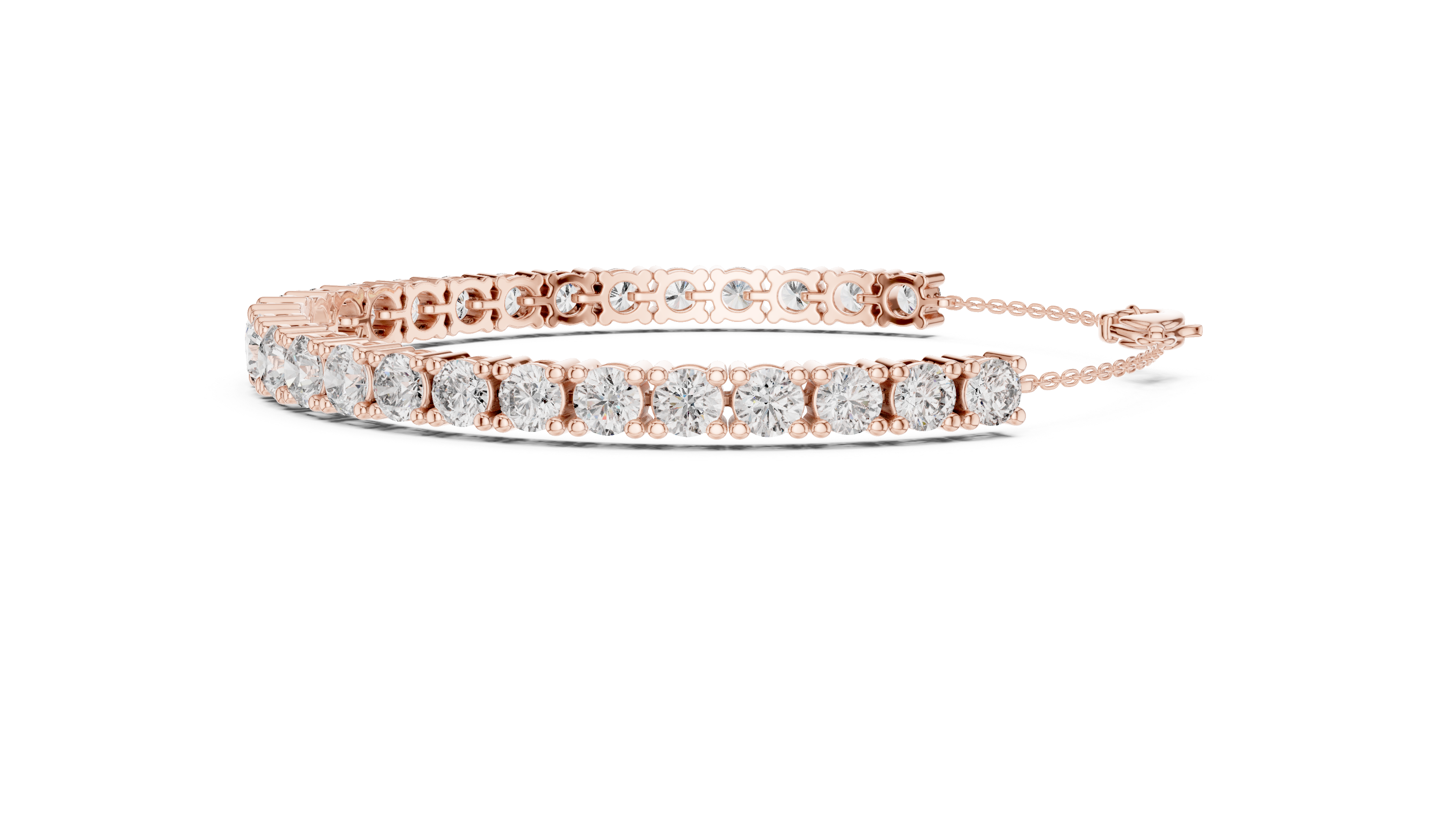 Classic Lab-Grown Diamond Tennis Bracelet in 14K/18K Rose Gold