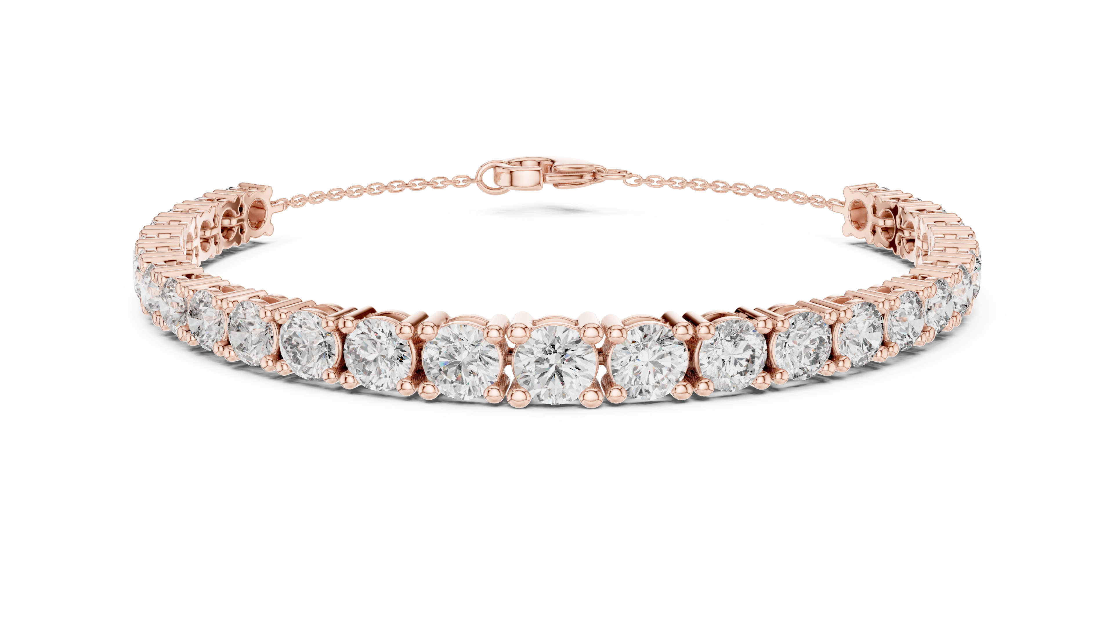 Classic Lab-Grown Diamond Tennis Bracelet in 14K/18K Rose Gold