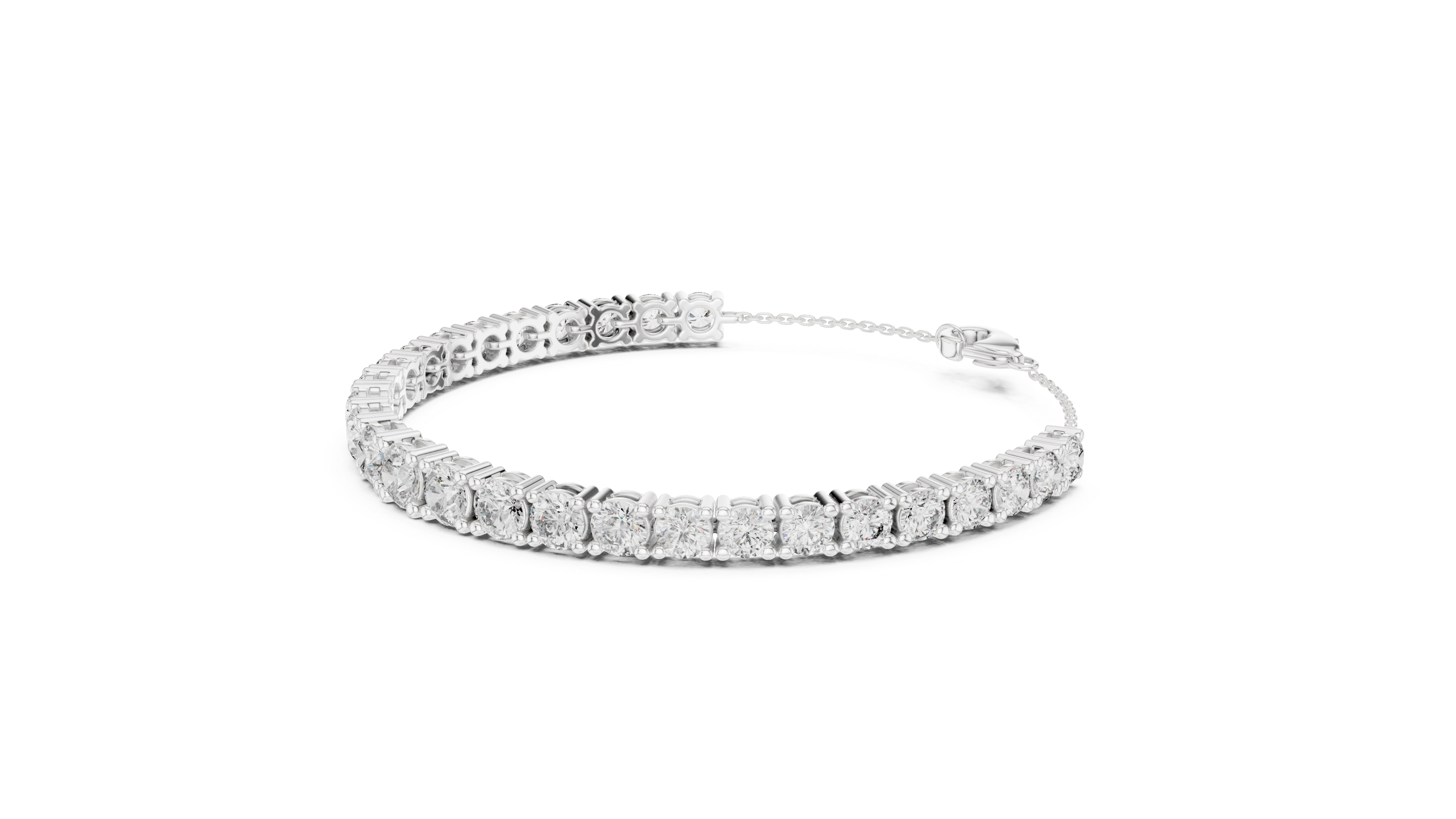 Classic Lab-Grown Diamond Tennis Bracelet in 14K/18K Rose Gold