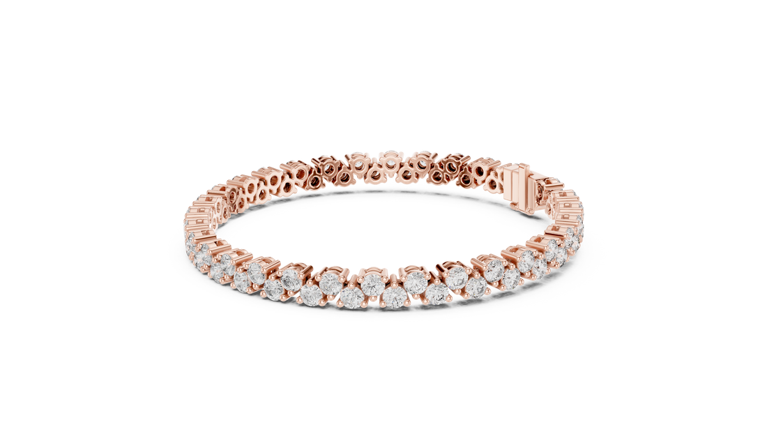 Luxurious Lab-Grown Diamond Tennis Bracelet in 14K/18K Rose Gold